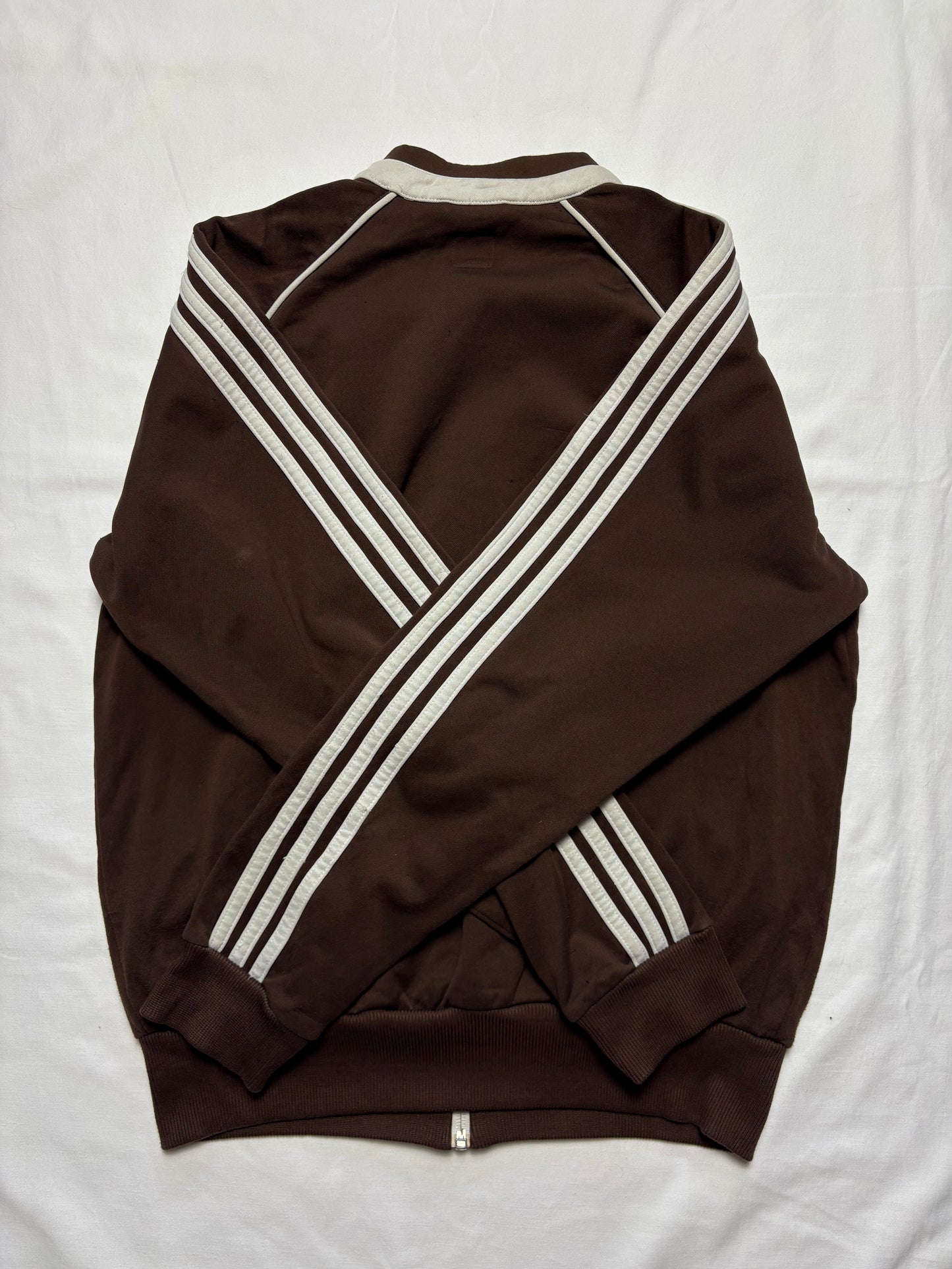 Adidas 00s Three Stripes Brown Track Jacket (women's M)