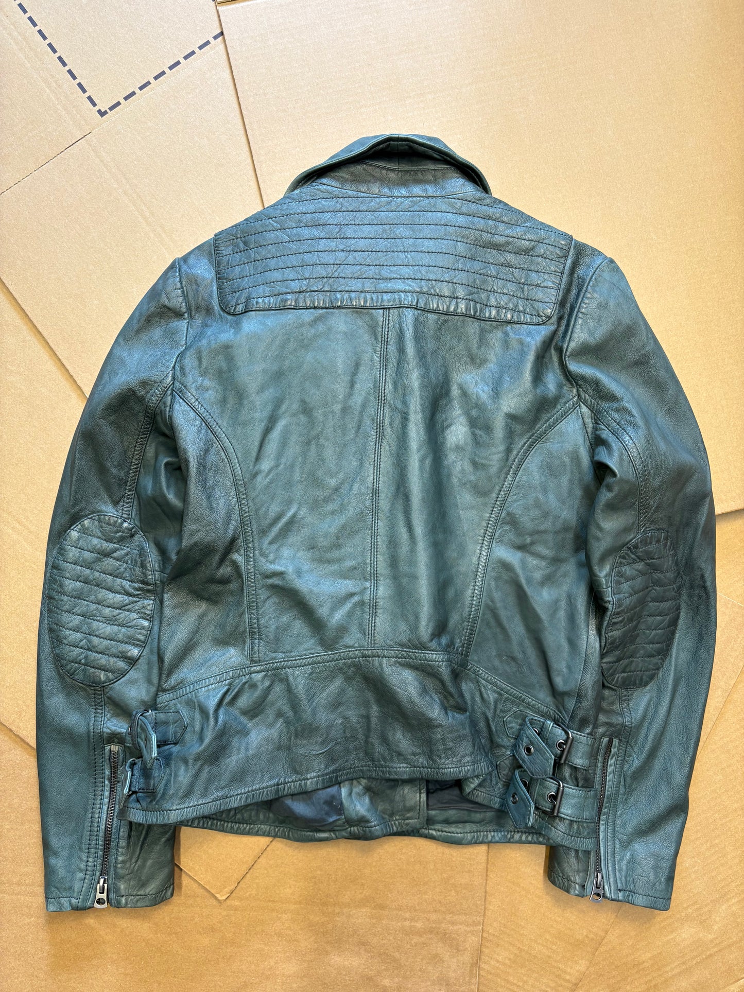 Vintage Lucky Brand Asymmetrical Leather Jacket (women's M)