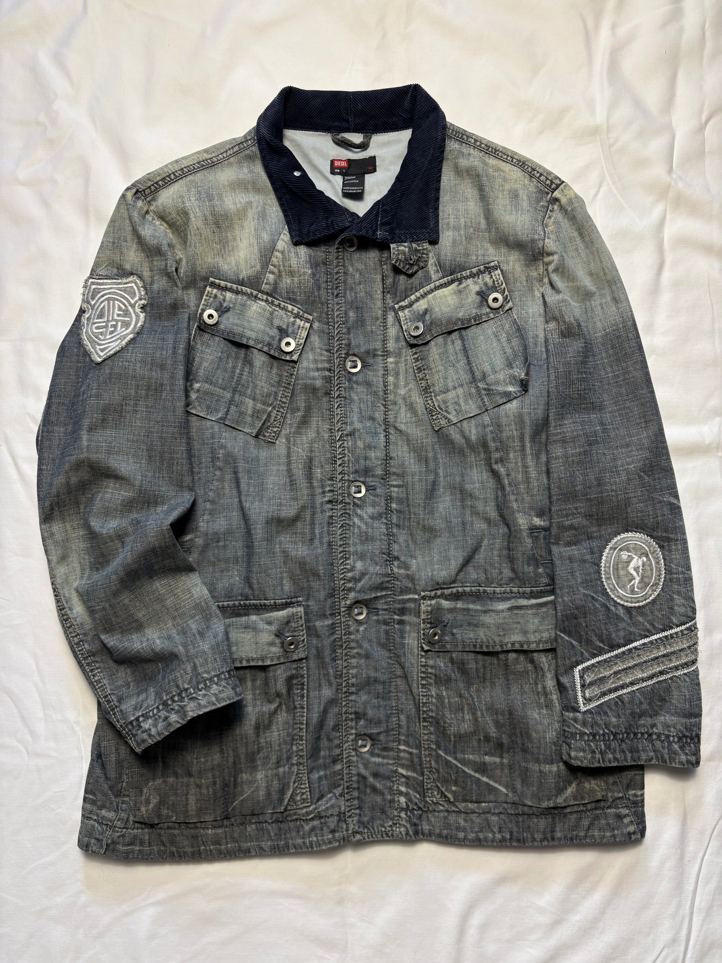 Vintage Diesel Industry Denim Field Jacket (women's L)