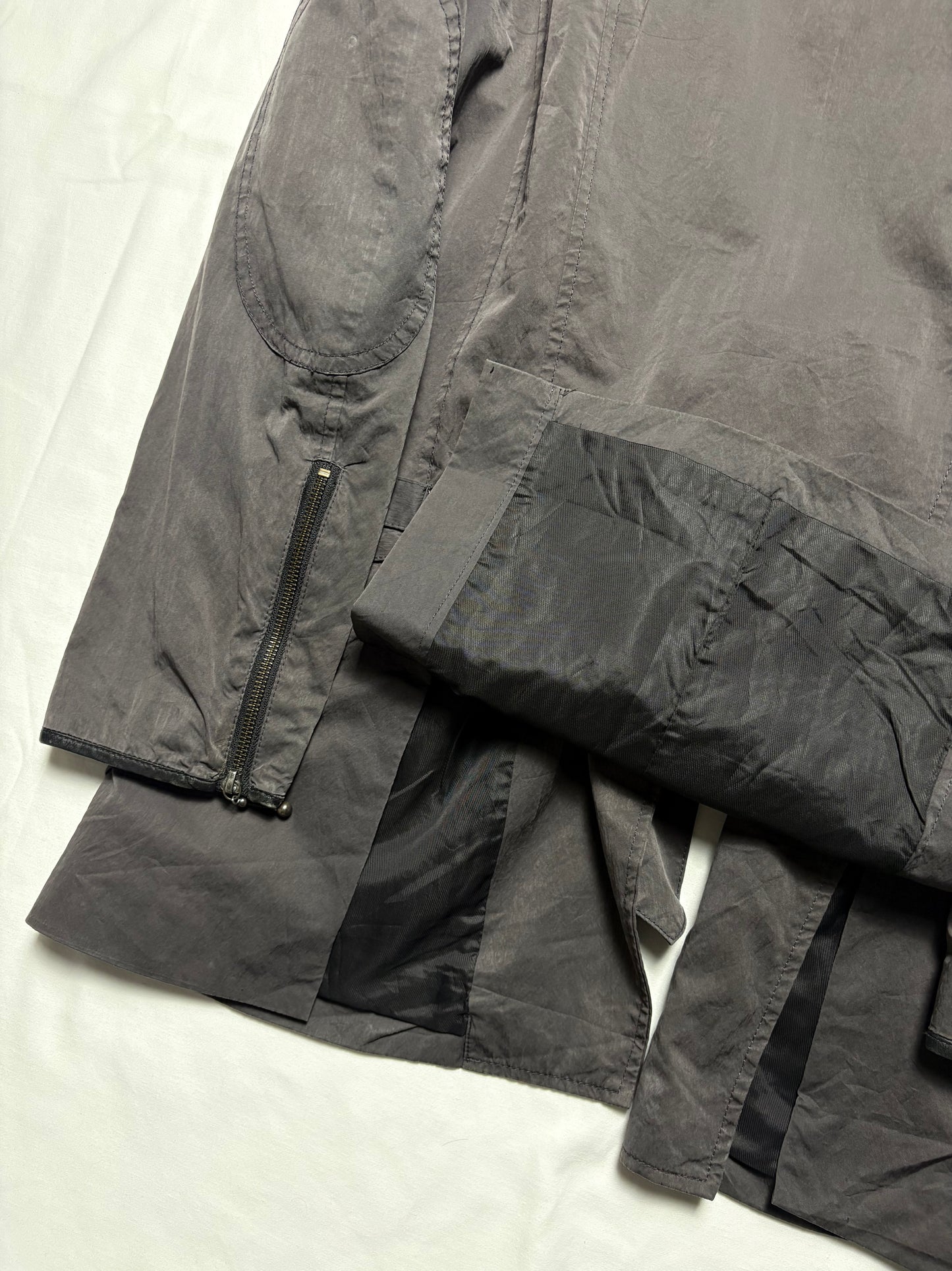 Armani Exchange 00s Asymmetrical Zip Trench Coat (women's M)