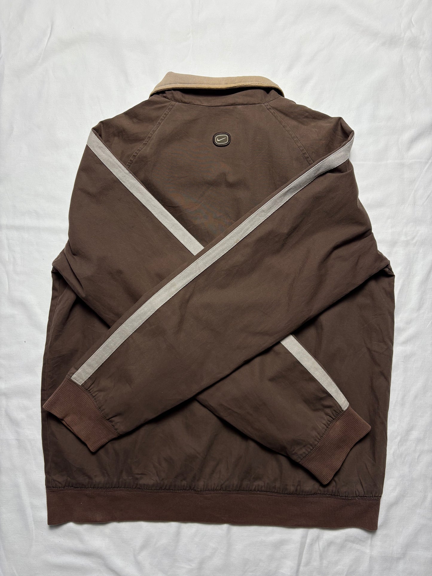 Vintage Nike Choclate Brown Zip Up Track Top (M)