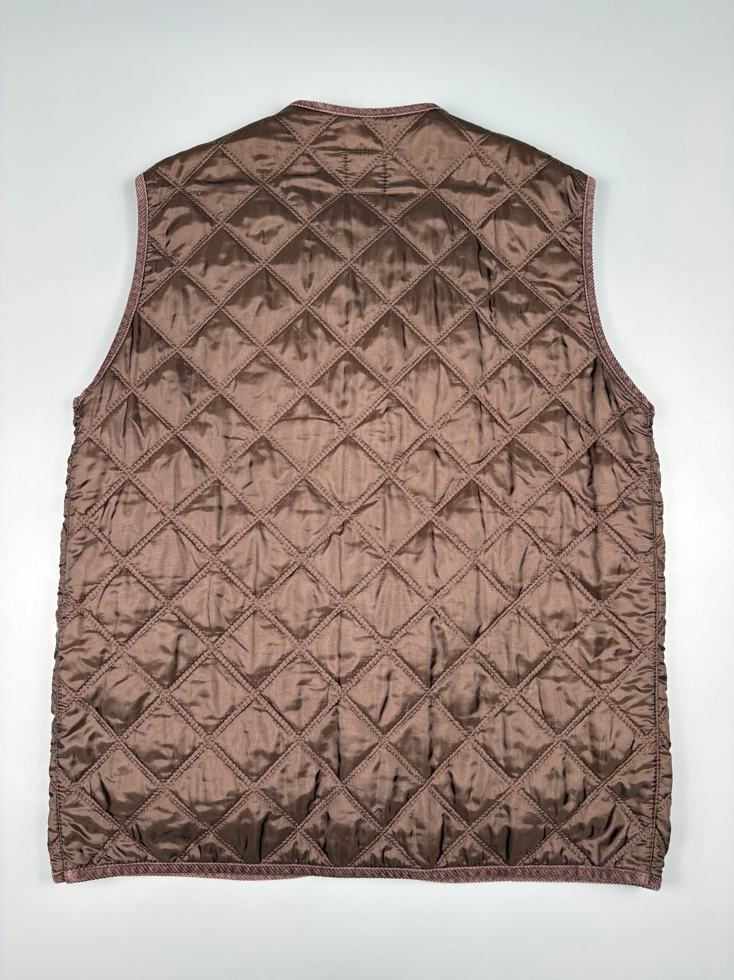 Vintage 1980s Marina Yachting Brown Quilted Mid-layer (S)