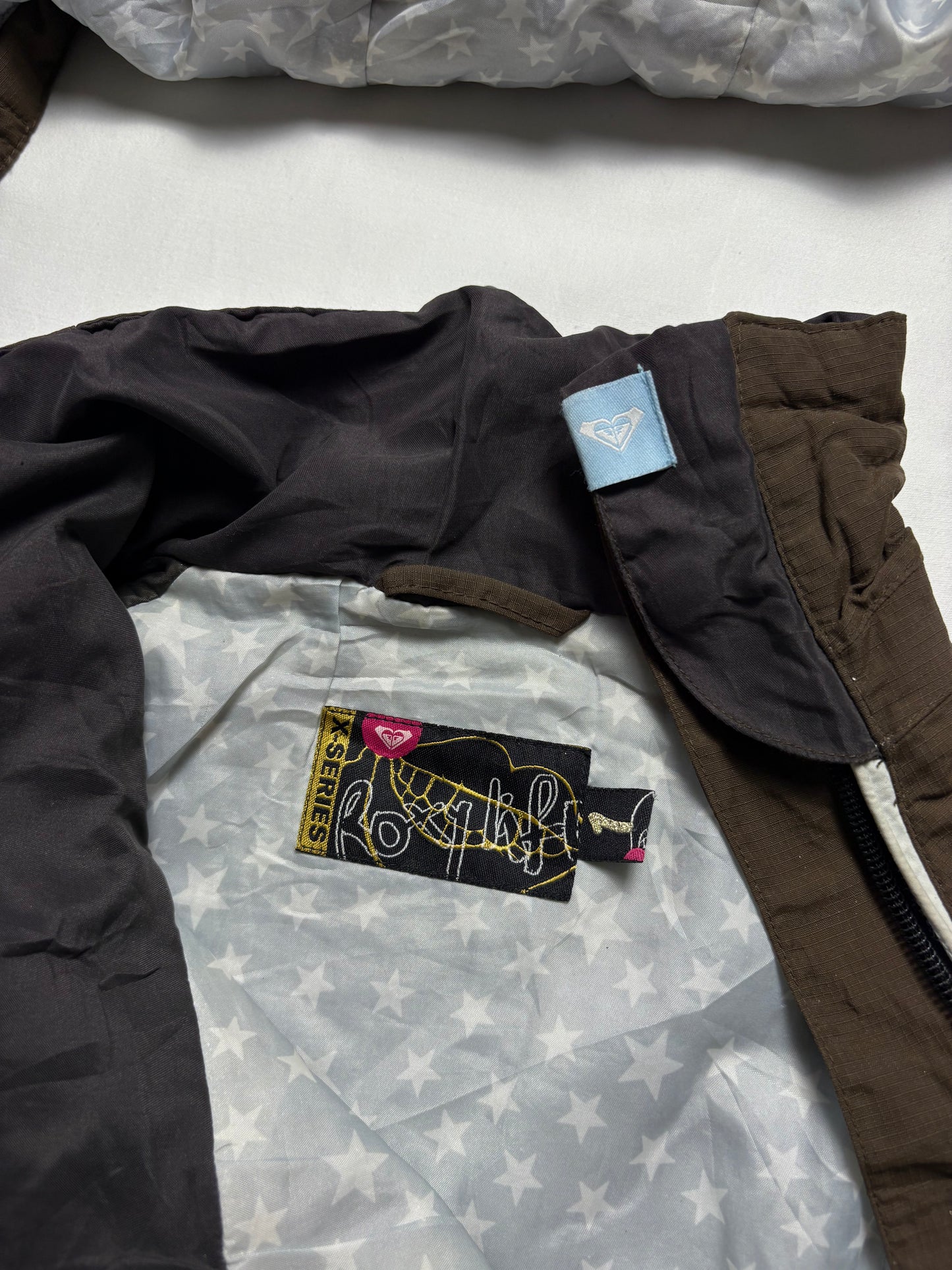 Quiksilver 2000s Roxy Asymmetrical Brown Jacket (women's S)