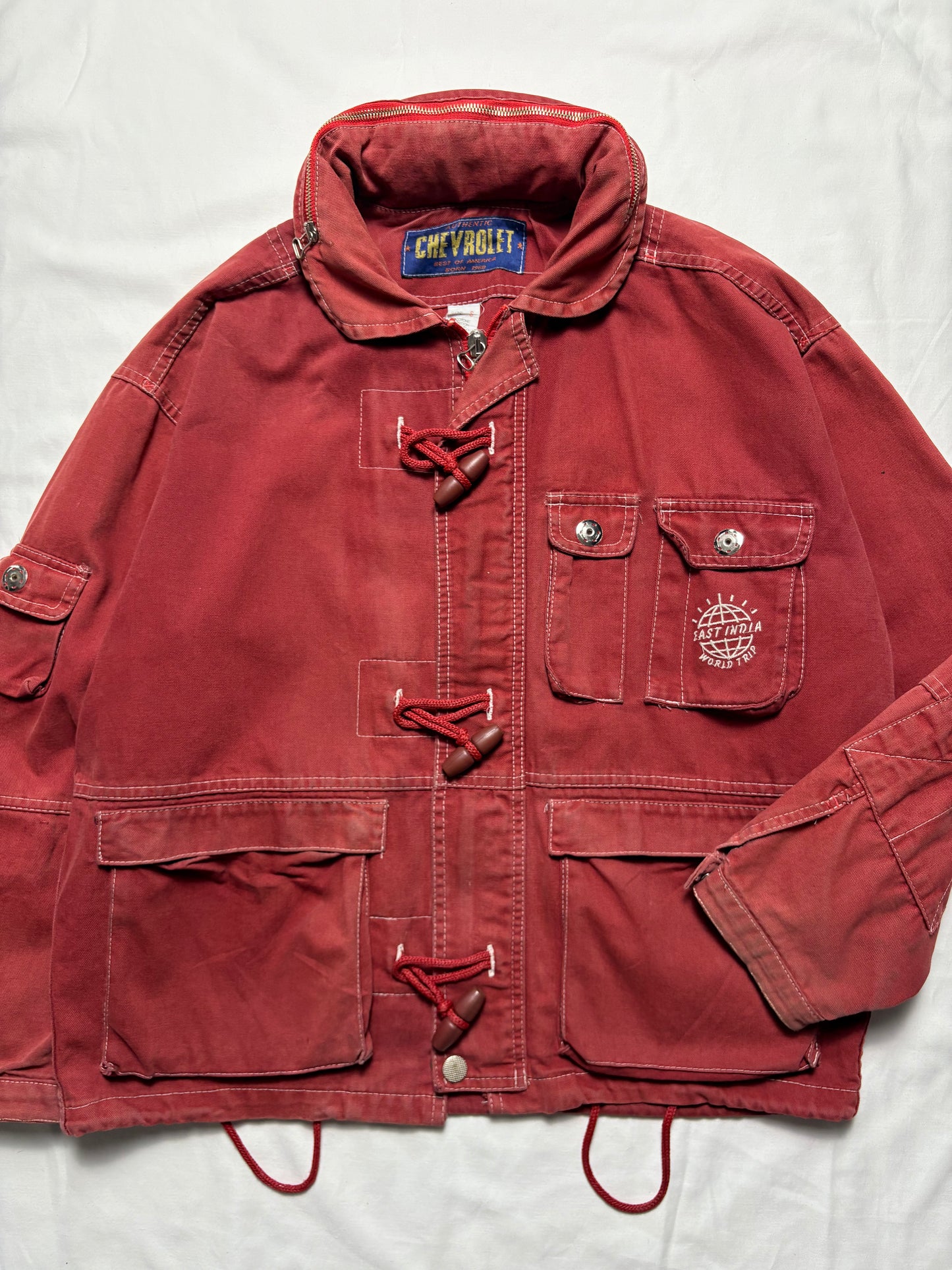 Vintage Chevrolet 90s Contrast Stitch Fireman Jacket (S)