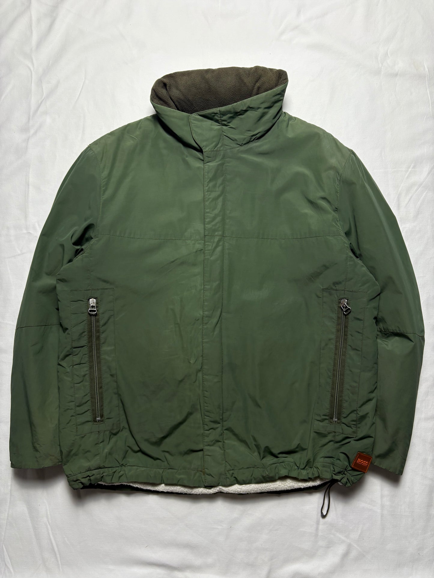 Hugo Boss Orange Label 2000s Nylon Green Insulated Jacket (M)