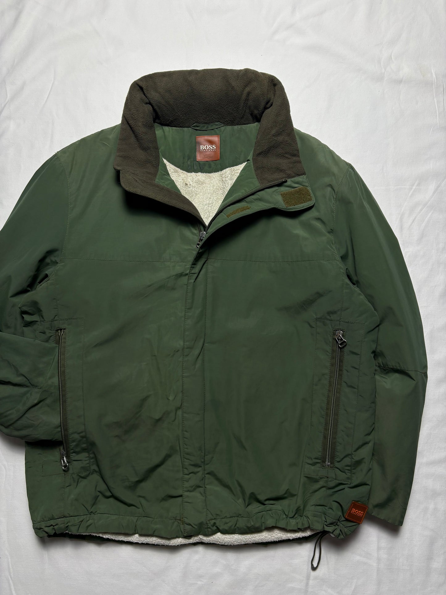 Hugo Boss Orange Label 2000s Nylon Green Insulated Jacket (M)