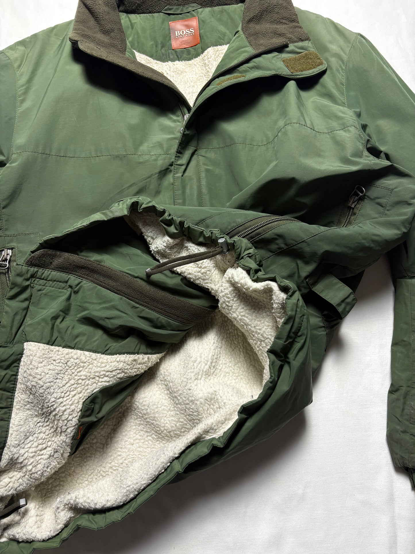 Hugo Boss Orange Label 2000s Nylon Green Insulated Jacket (M)