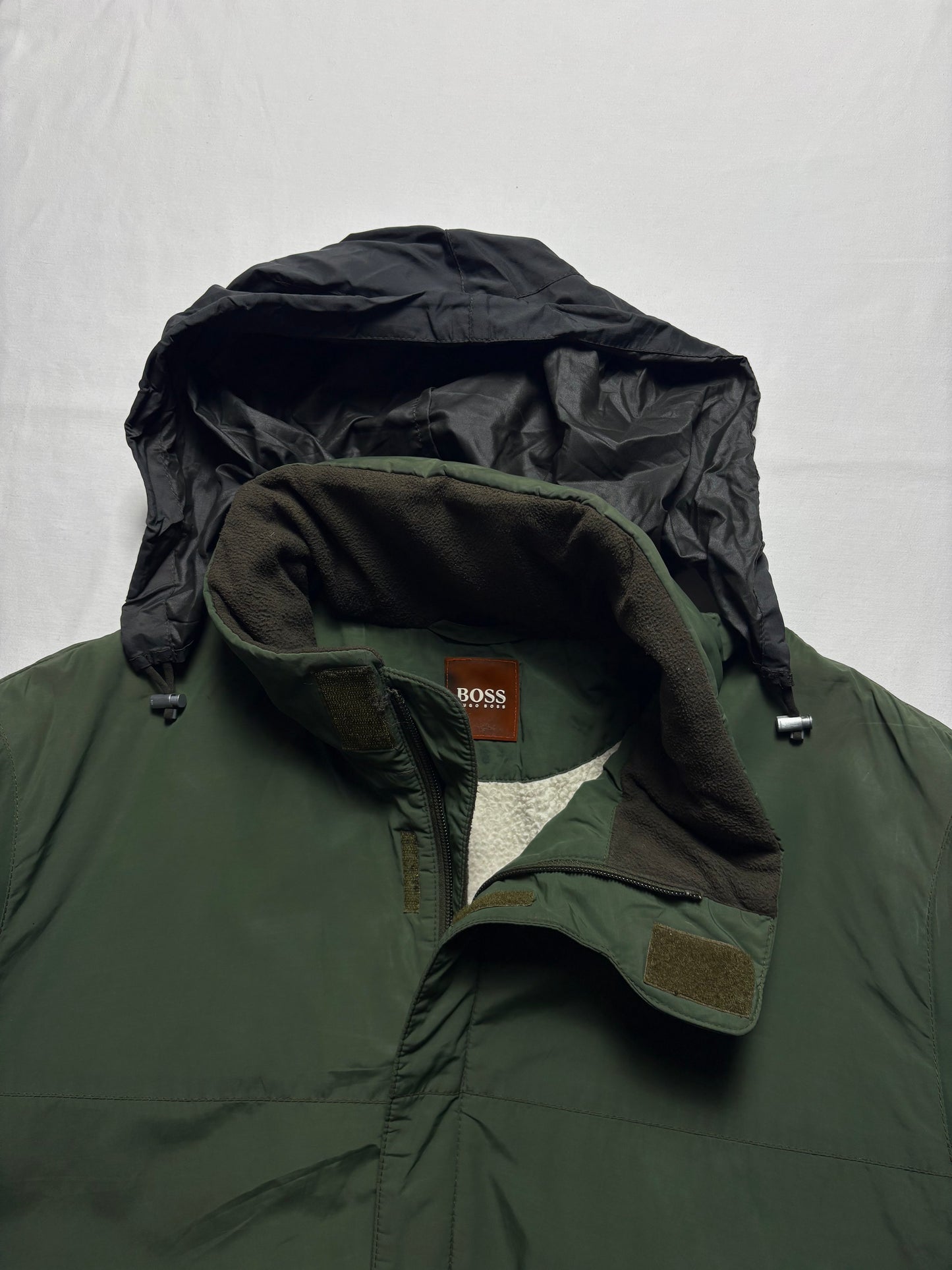 Hugo Boss Orange Label 2000s Nylon Green Insulated Jacket (M)
