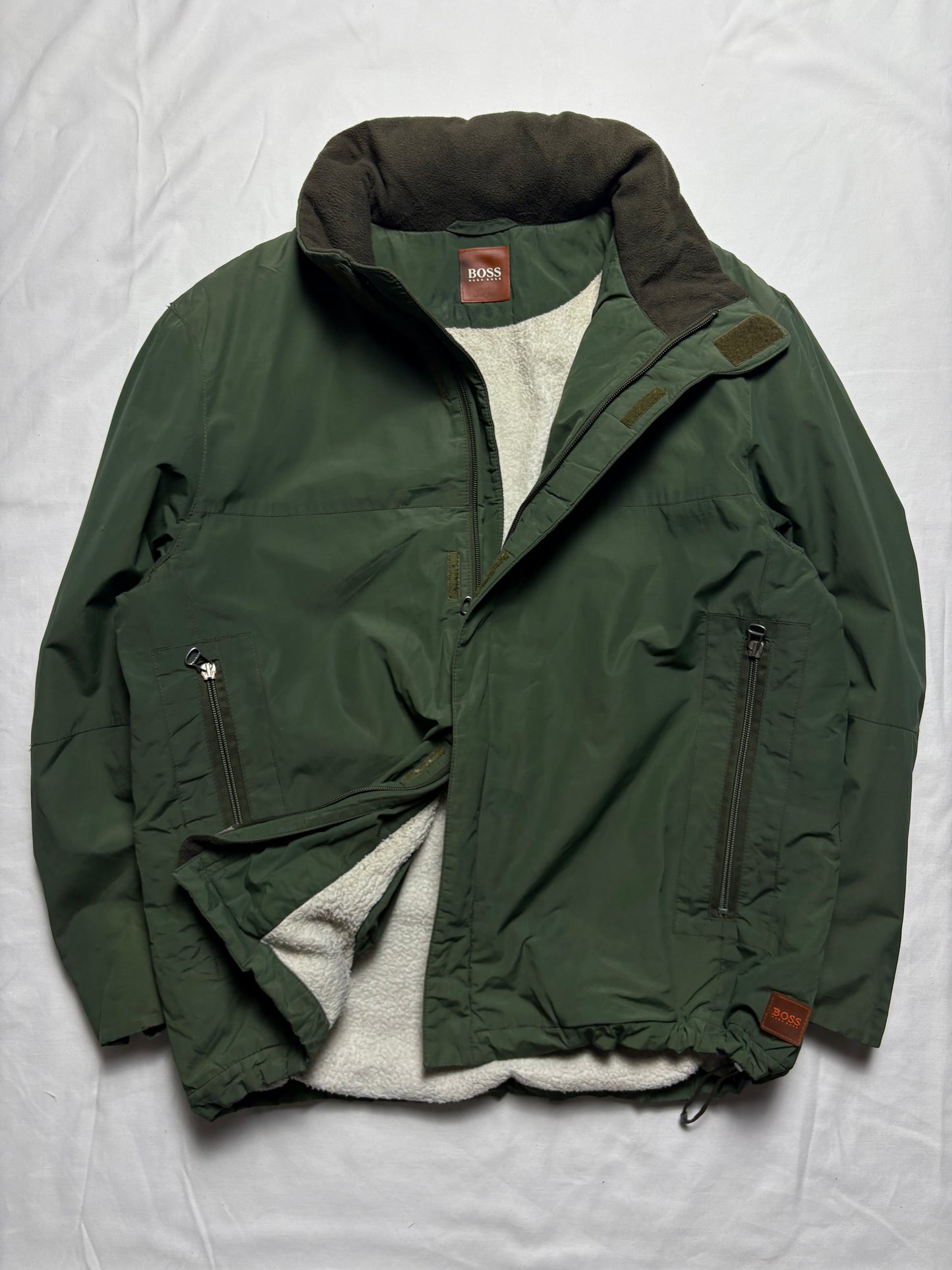 Hugo Boss Orange Label 2000s Nylon Green Insulated Jacket (M)