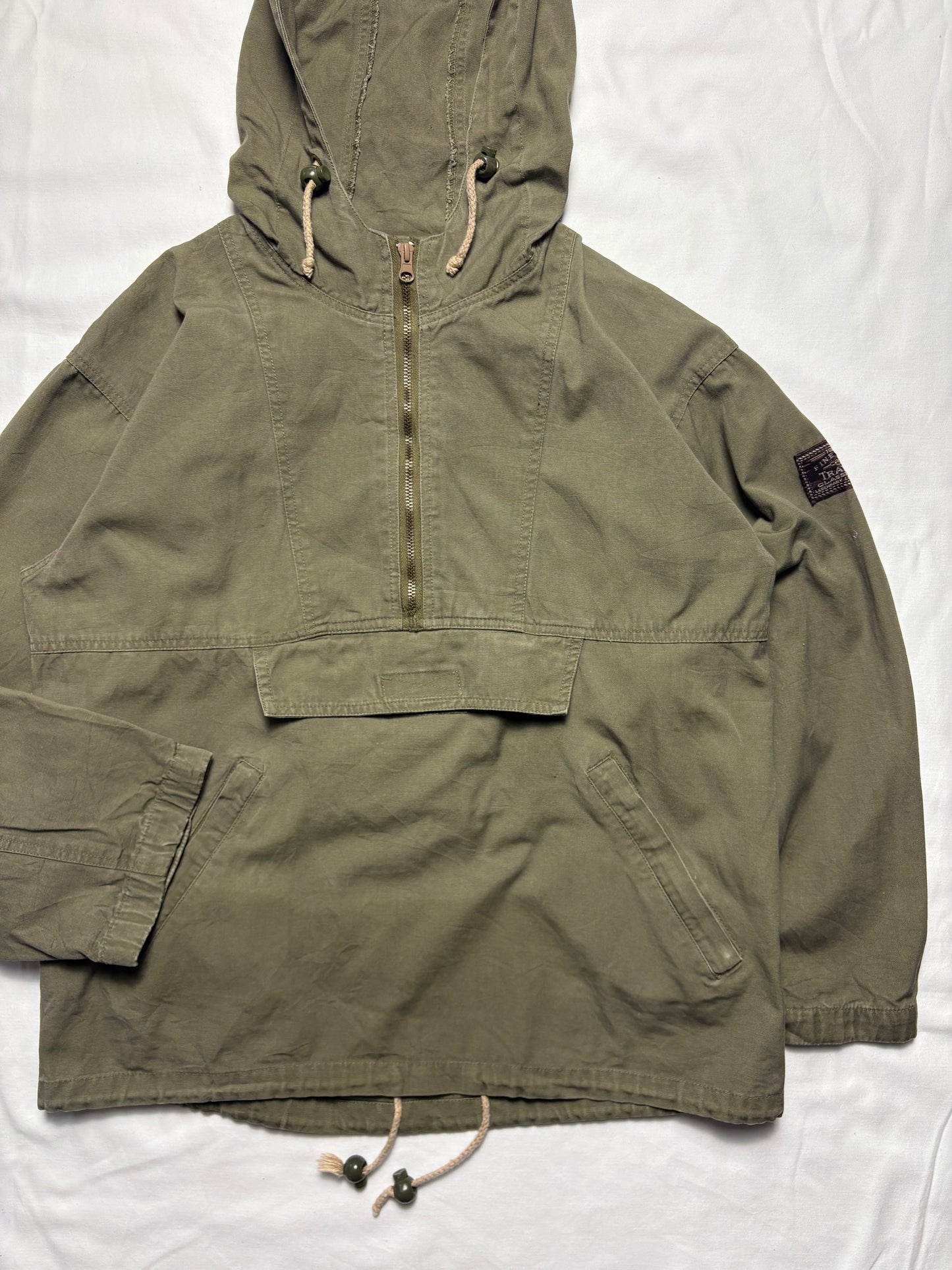 Vintage US Army Military Khaki Green Smock Jacket (M)