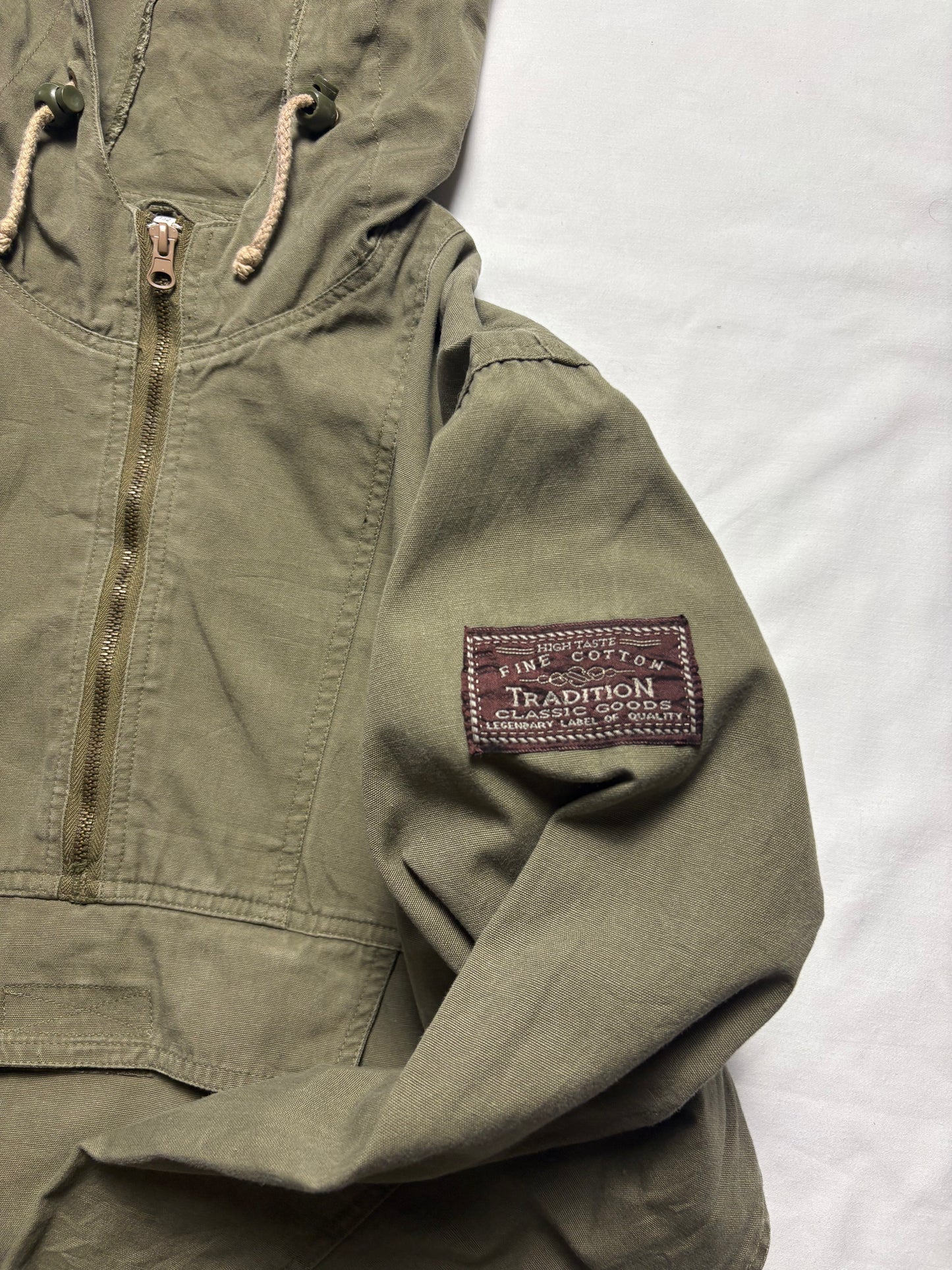 Vintage US Army Military Khaki Green Smock Jacket (M)