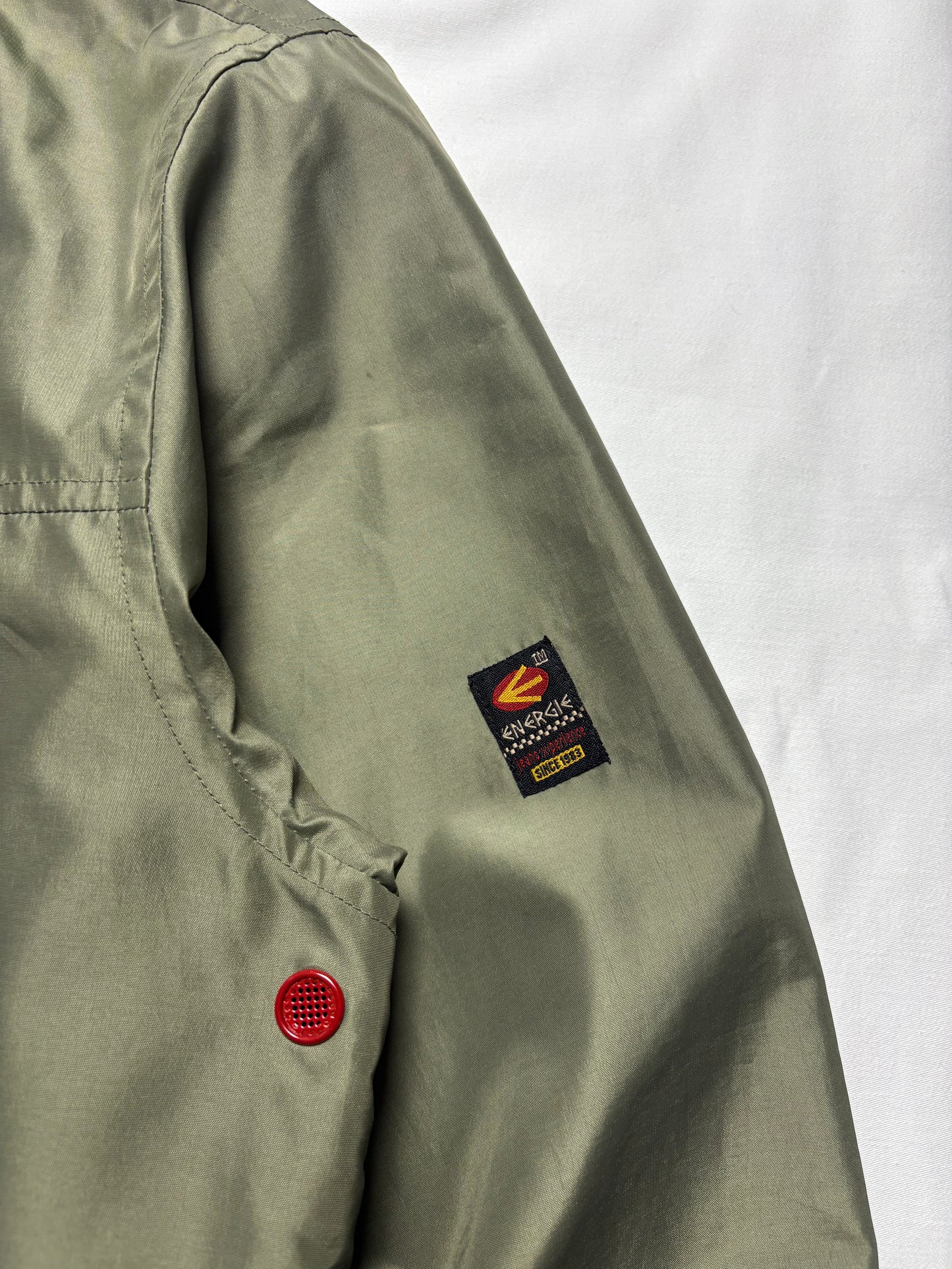 Vintage Energie Double Zip Khaki Technical Track Top (L)