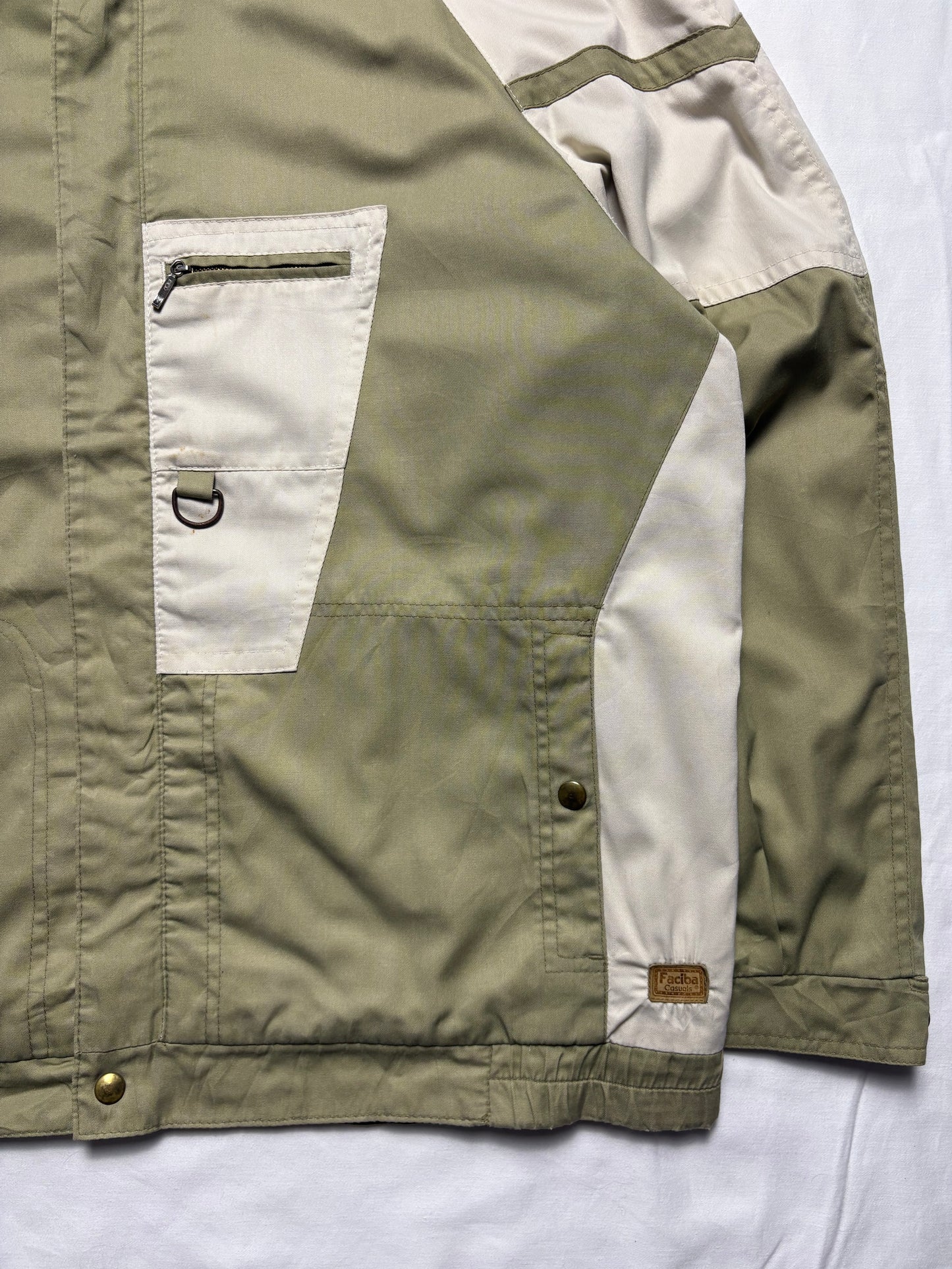True Vintage 80s Khaki + Beige Reversible Canvas Jacket (L)