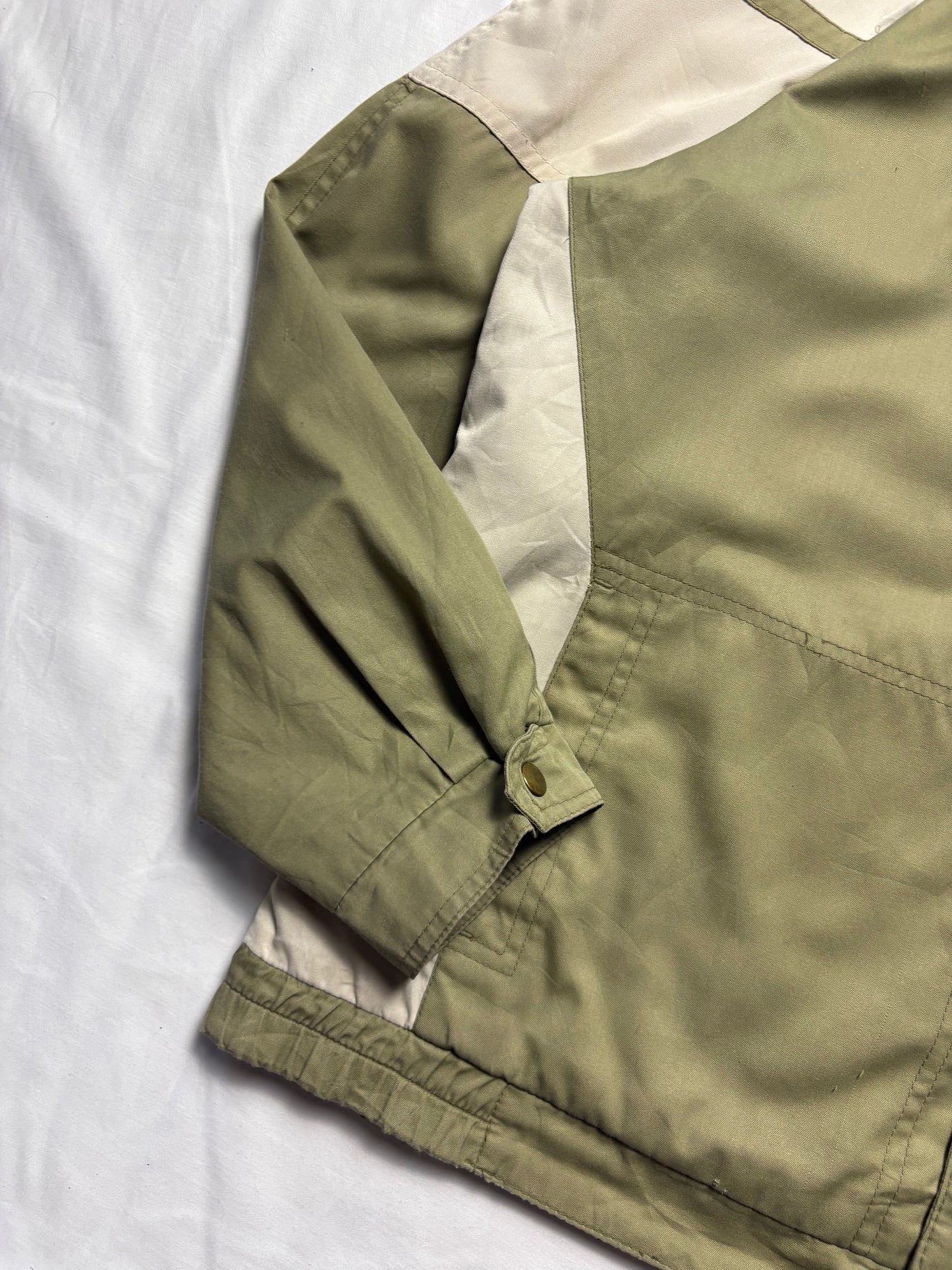 True Vintage 80s Khaki + Beige Reversible Canvas Jacket (L)