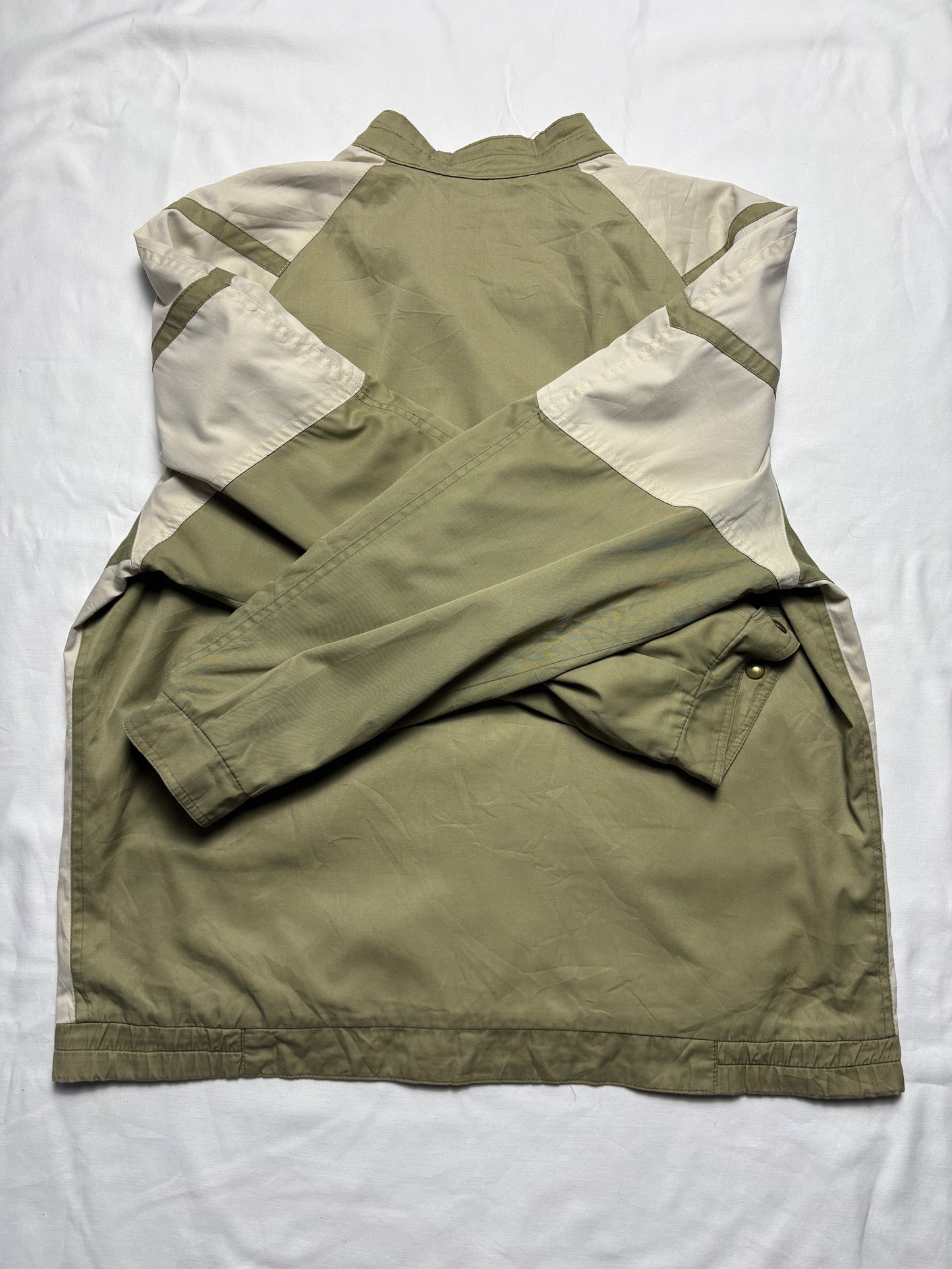 True Vintage 80s Khaki + Beige Reversible Canvas Jacket (L)