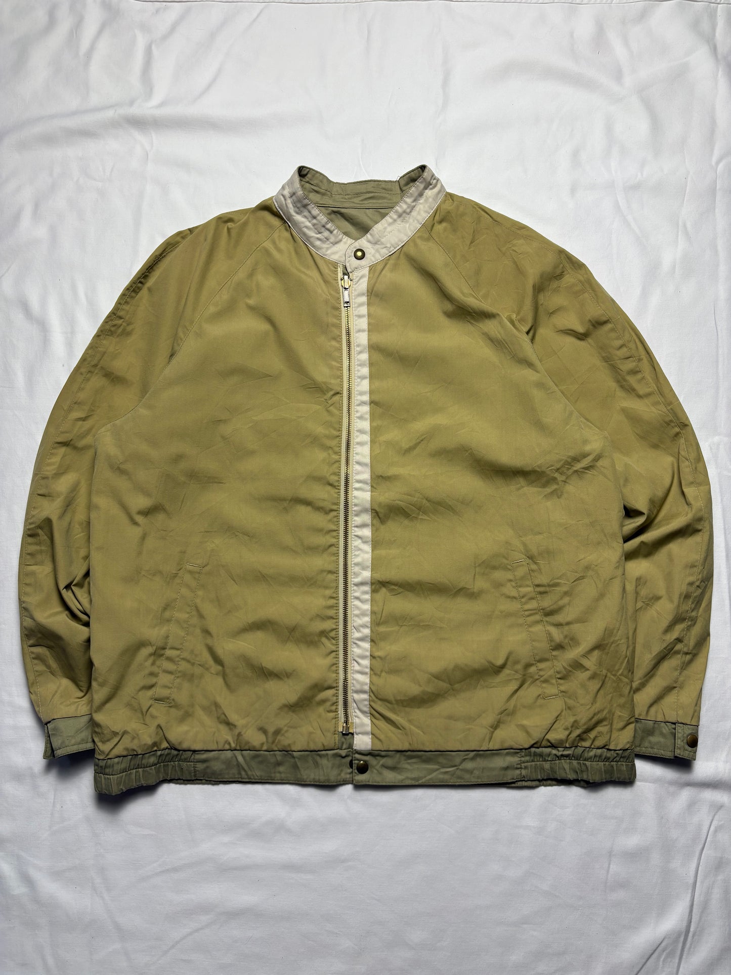 True Vintage 80s Khaki + Beige Reversible Canvas Jacket (L)