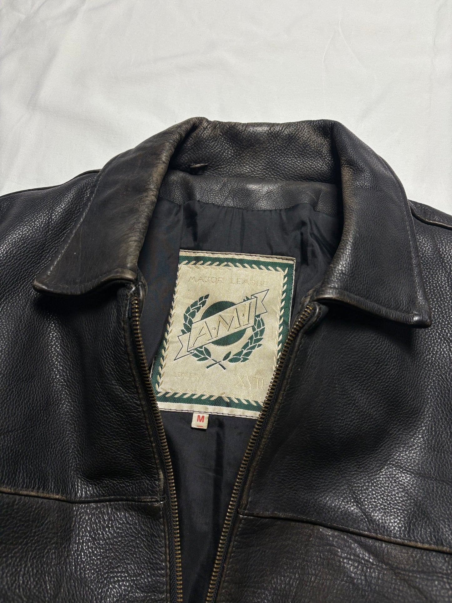 Vintage Ami 90s Genuine Leather Jacket (M)