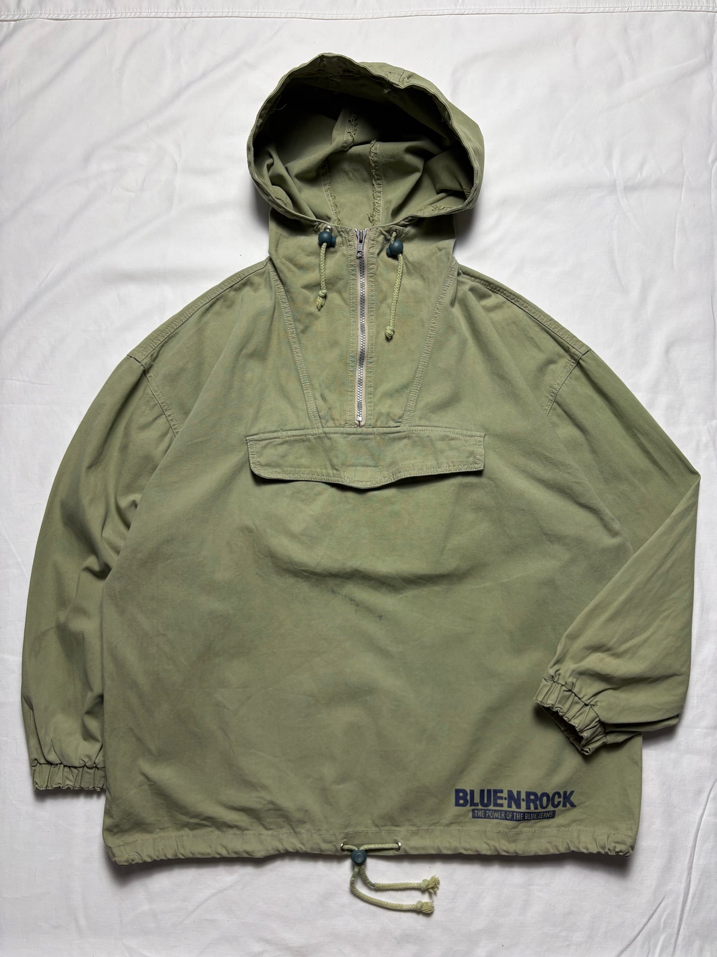 Vintage Blue-N-Rock Khaki Green Smock Jacket (S)