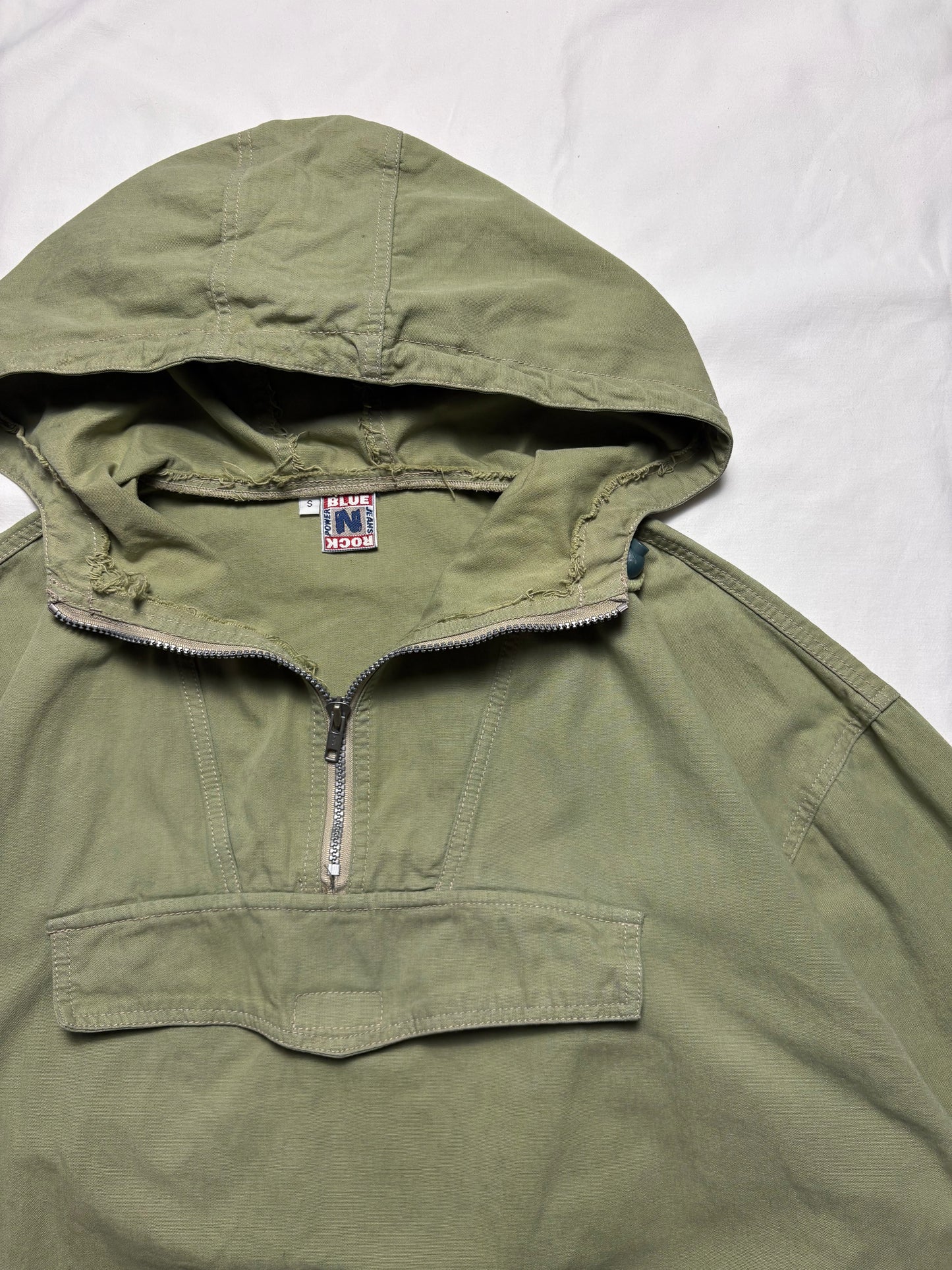 Vintage Blue-N-Rock Khaki Green Smock Jacket (S)