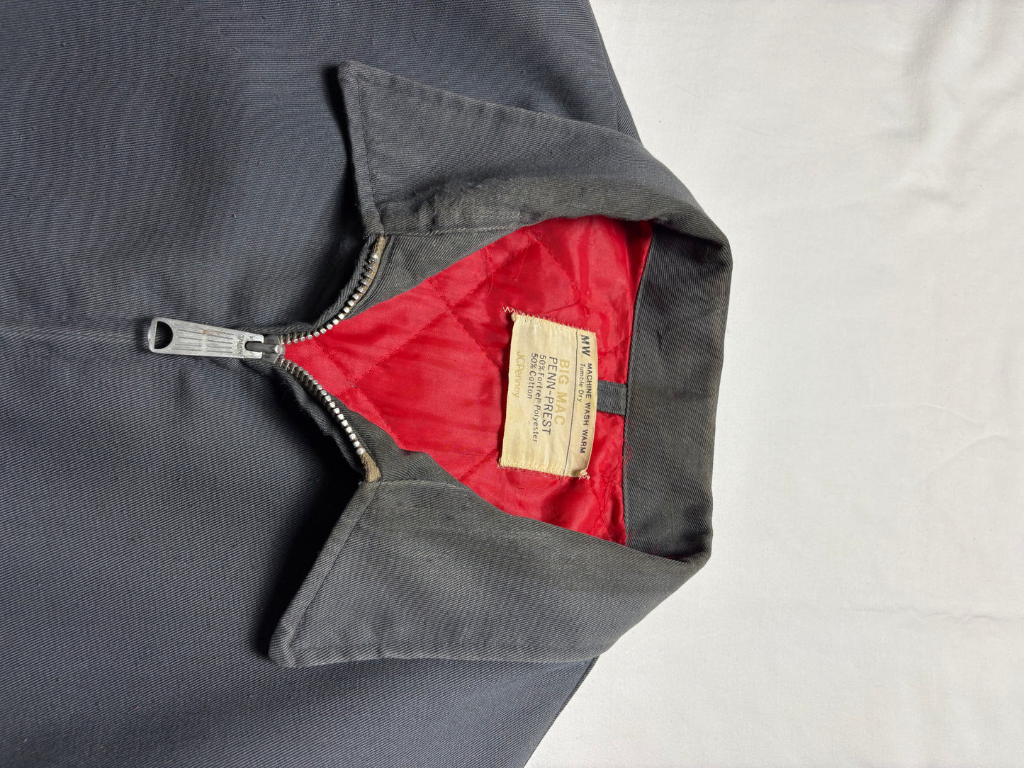 Vintage JC Penney 1970s Slat Grey Harrington Jacket (M)