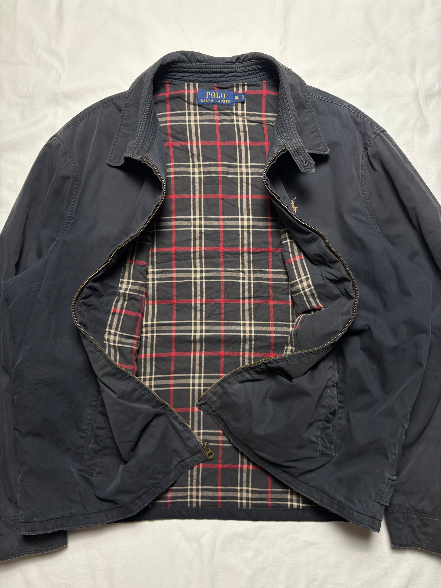 Vintage Ralph Lauren Classic Black Harrington Jacket (XL)