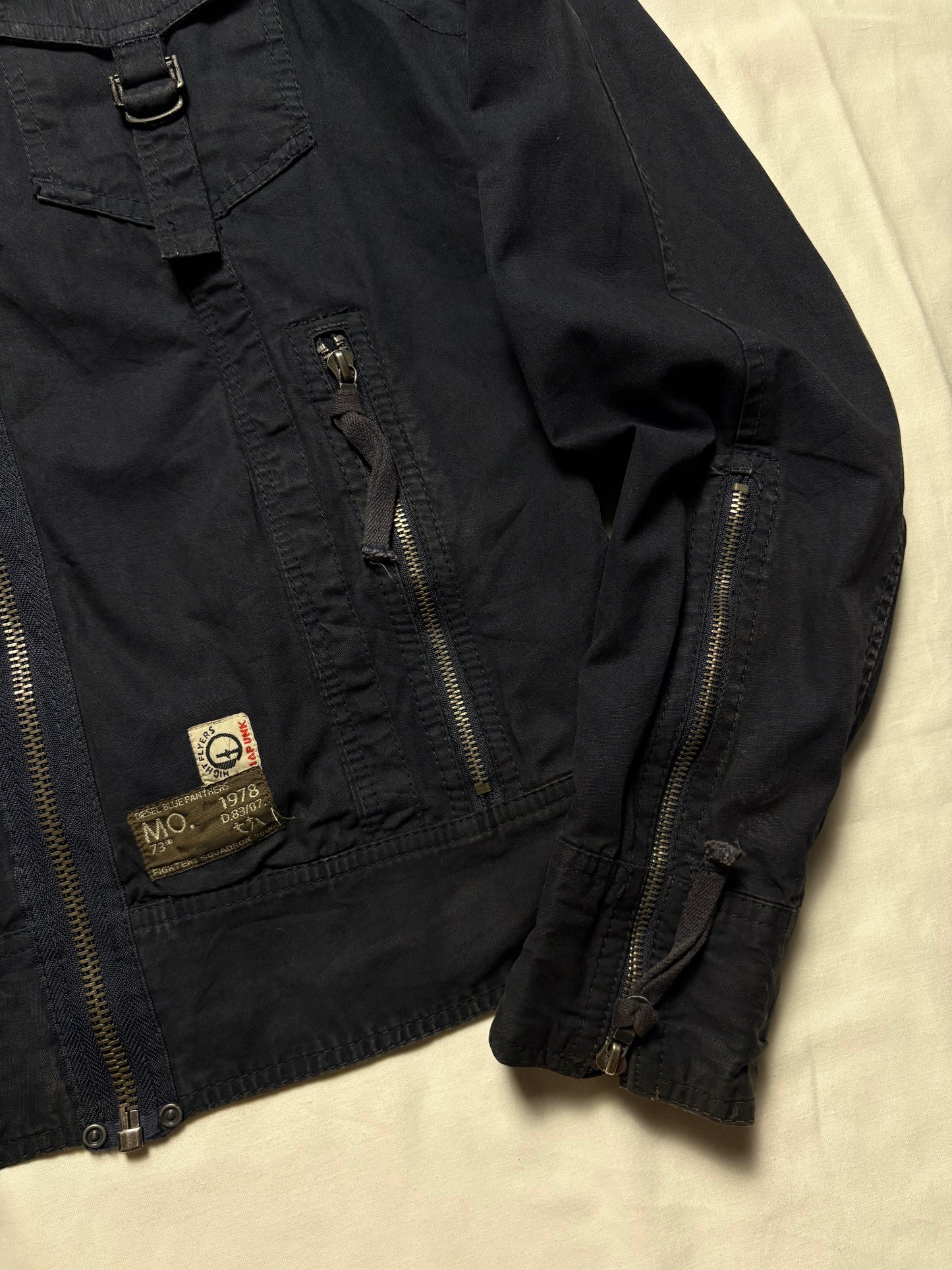 Diesel Black Panthers 00s Technical Zip Up Jacket (L)
