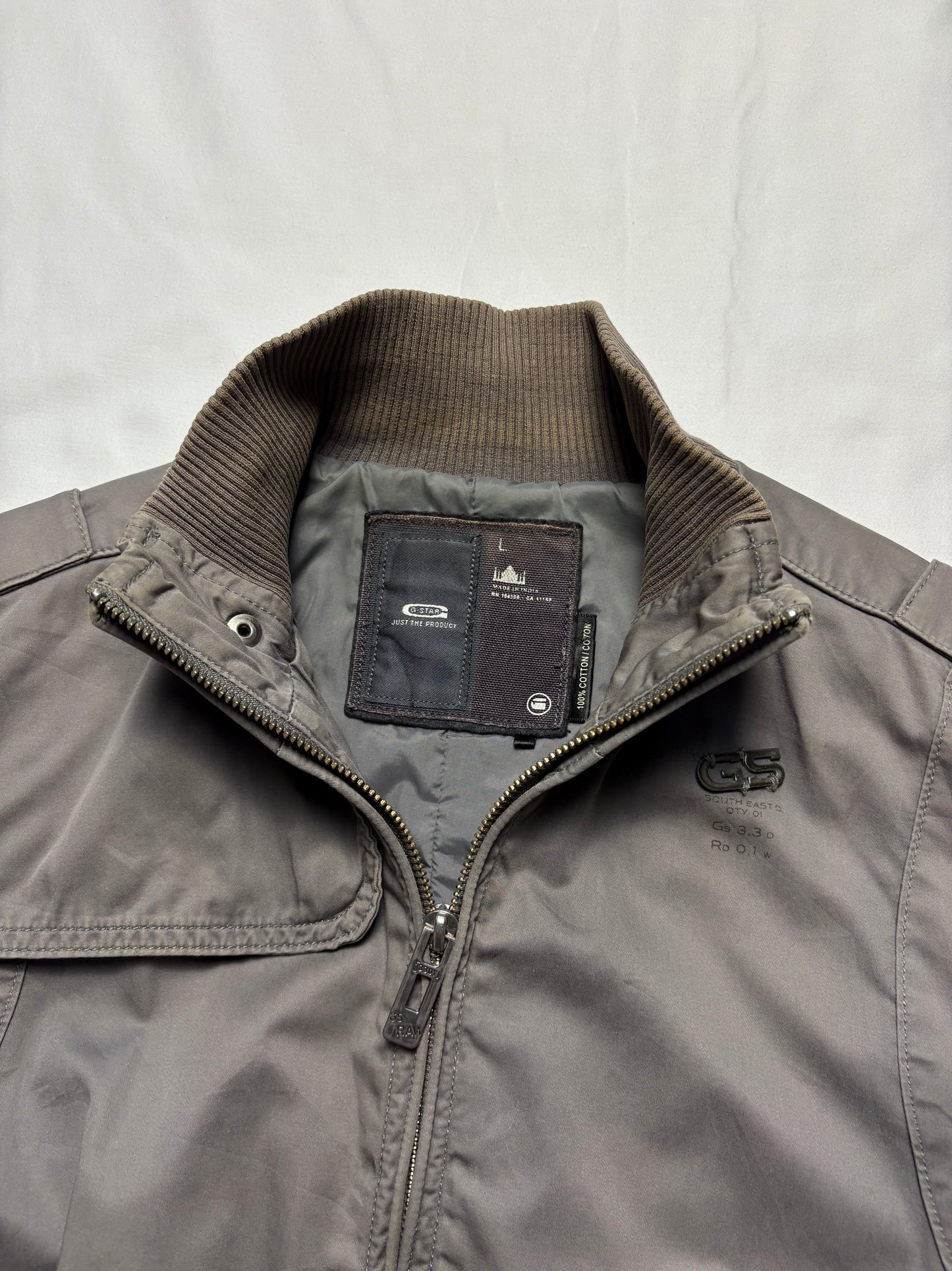 G-Star Belted 00s Grey Zip Up Jacket (women's L)