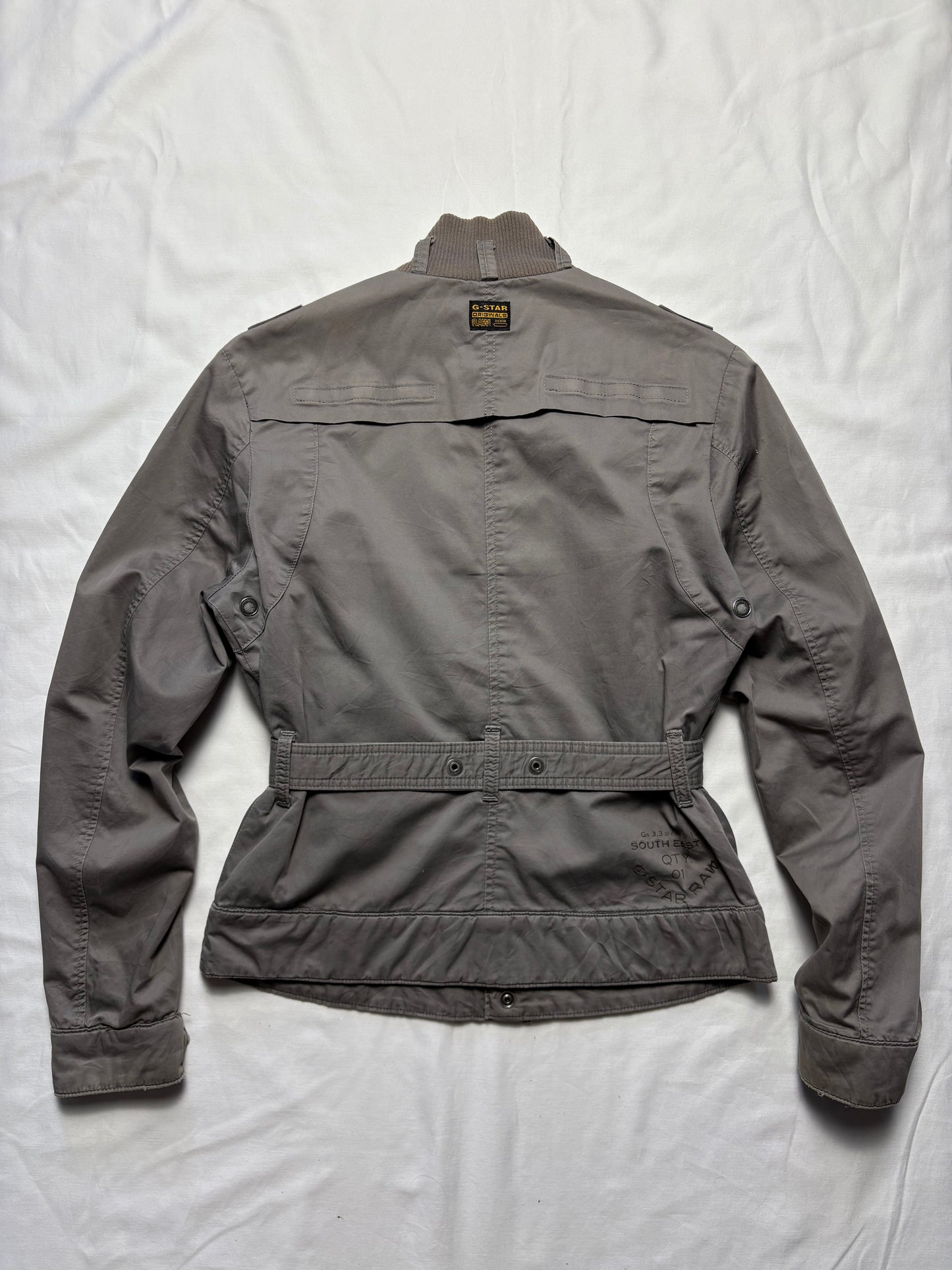 G-Star Belted 00s Grey Zip Up Jacket (women's L)