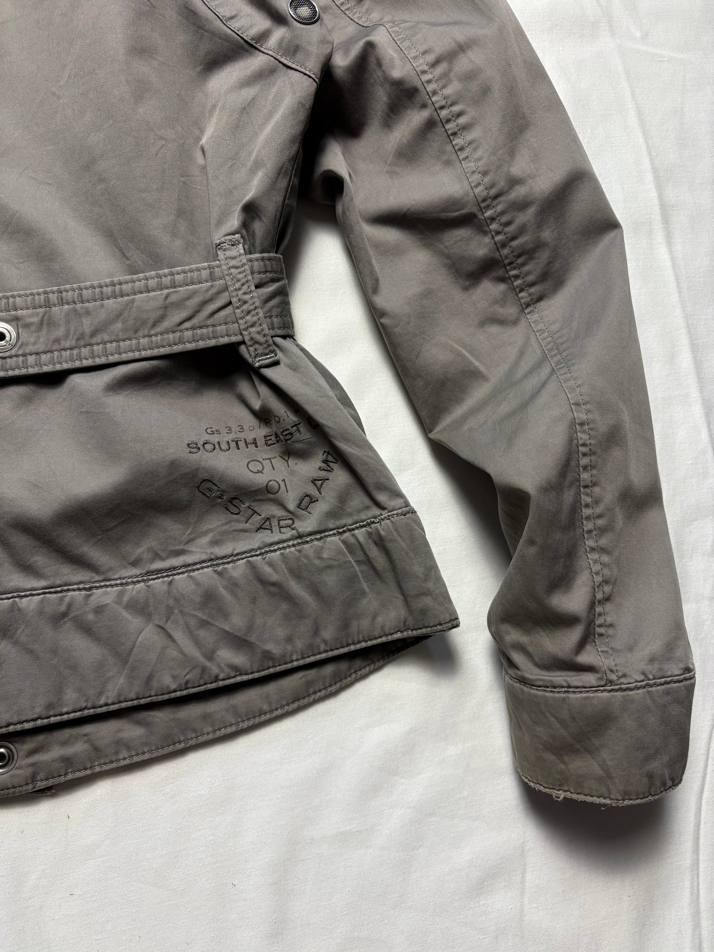 G-Star Belted 00s Grey Zip Up Jacket (women's L)