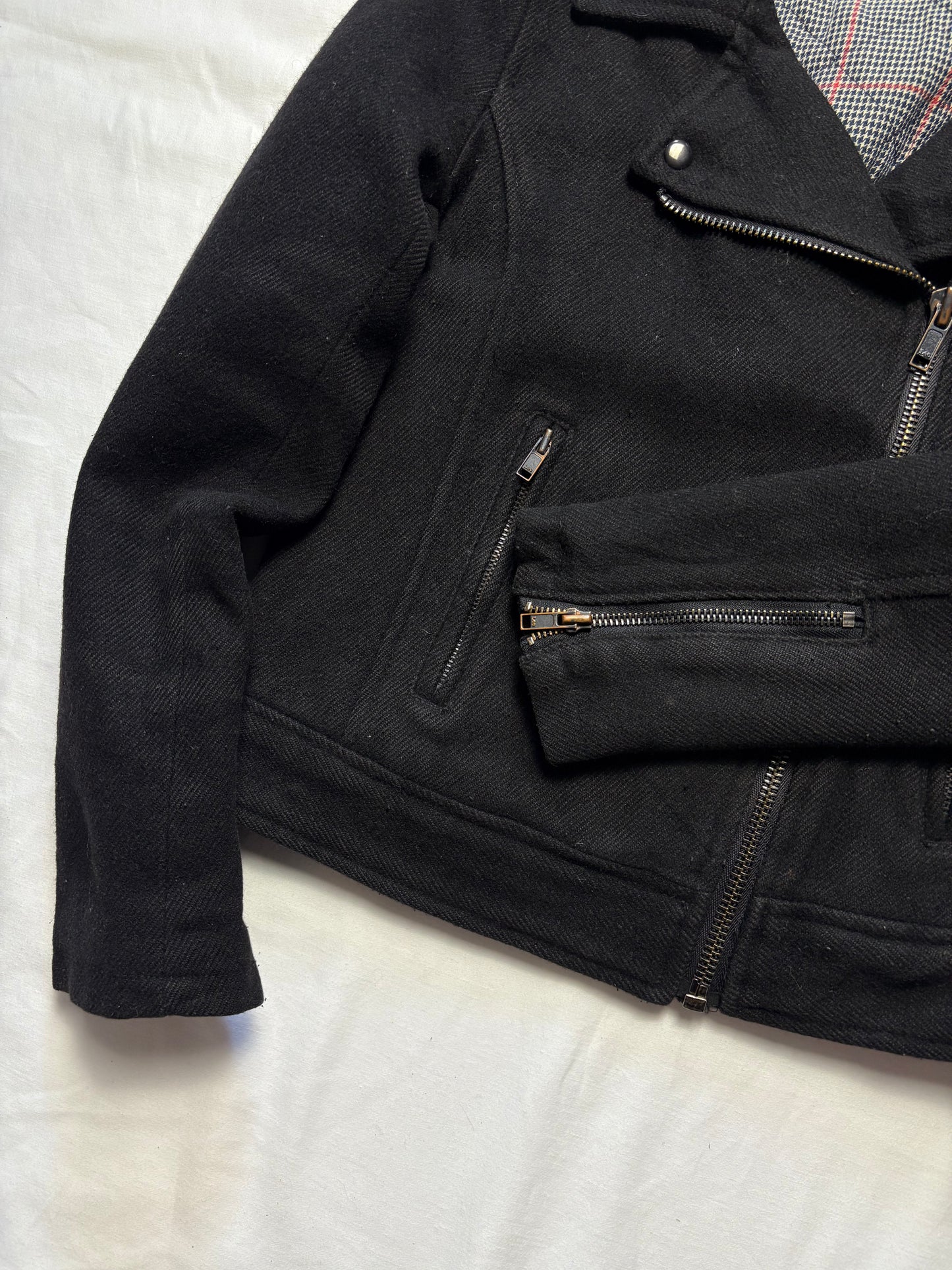 Lee Workwear 90s Asymmetrical ZIp Wool Jacket (women's S)