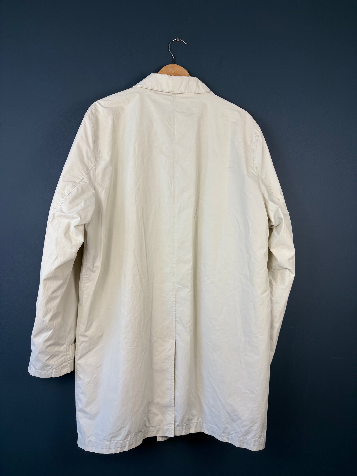 Vintage 90s GAP Cream Single Breasted Trench Coat (L)