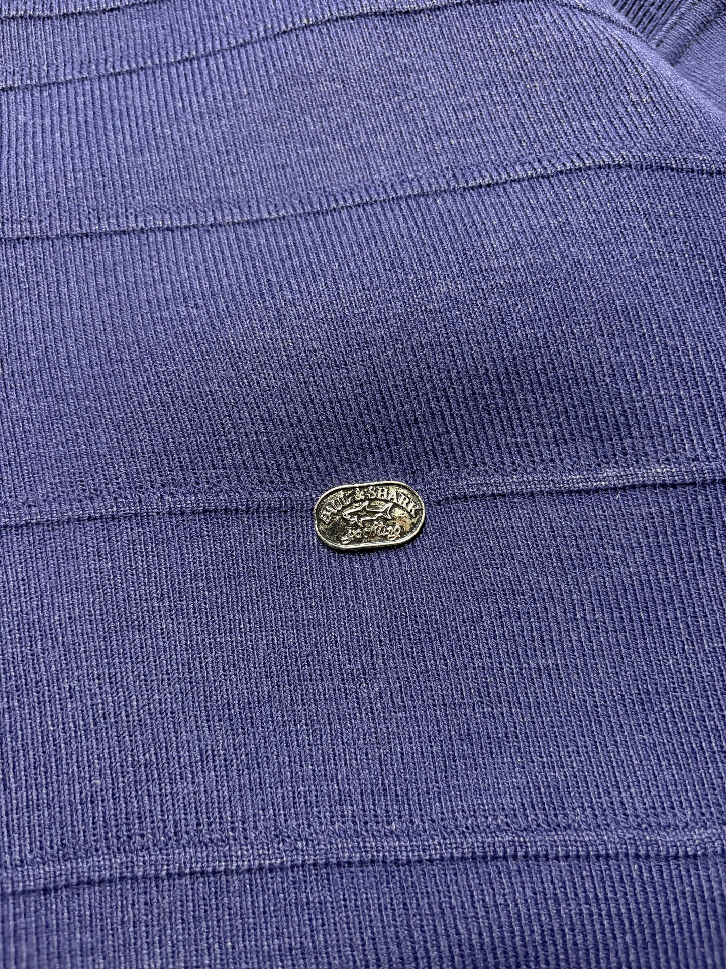 Paul & Shark 90s Navy Zip Up RIbbed Jacket (XXL)