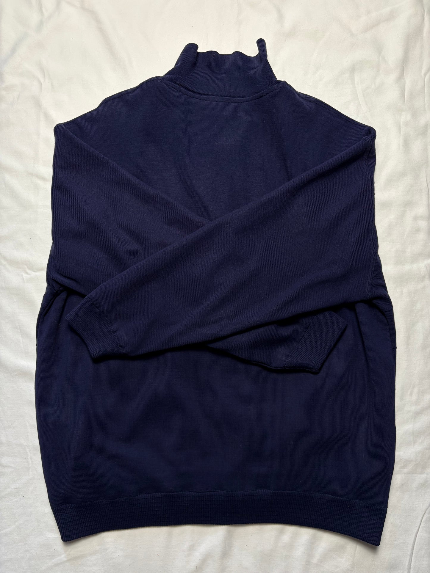 Paul & Shark 90s Navy Zip Up RIbbed Jacket (XXL)