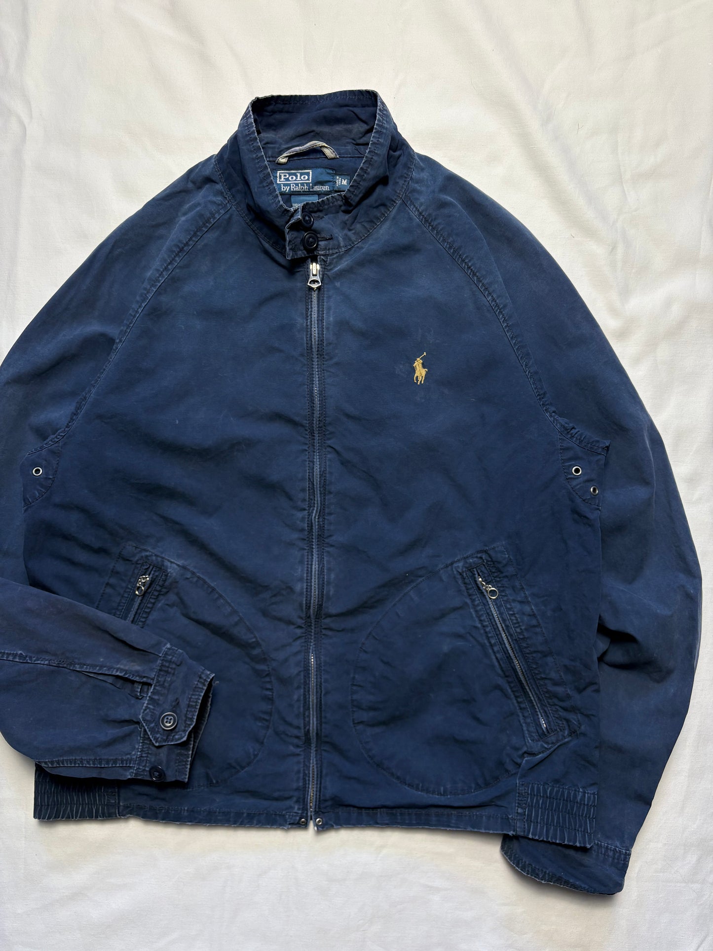 Vintage Ralph Lauren Classic Navy Harrington Jacket (M)
