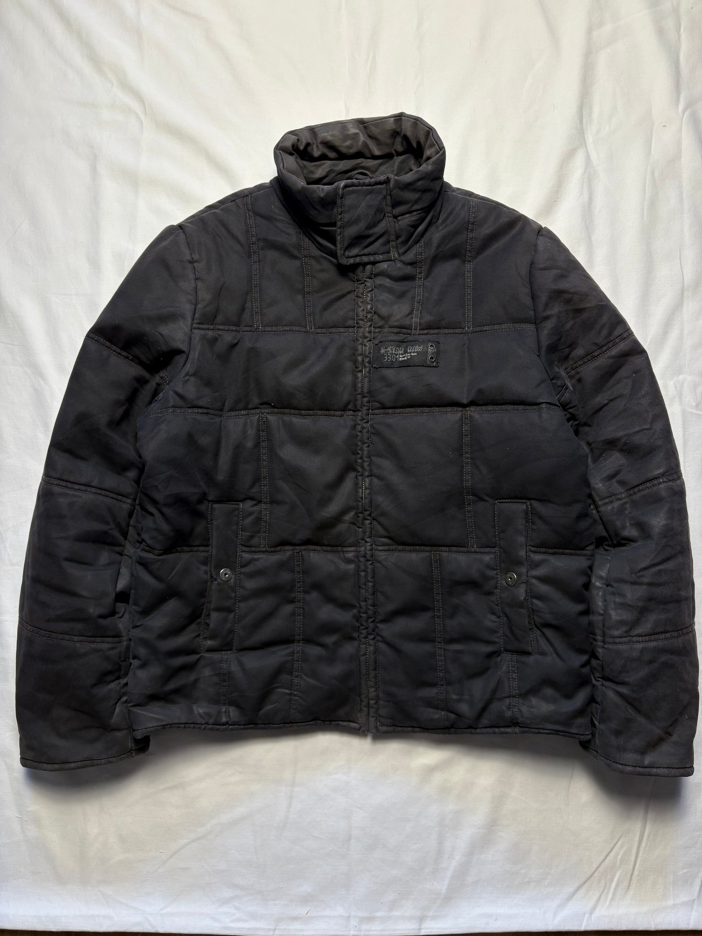 G-Star Industrial 2000s Heavy Patchwork Quilted Jacket (L)