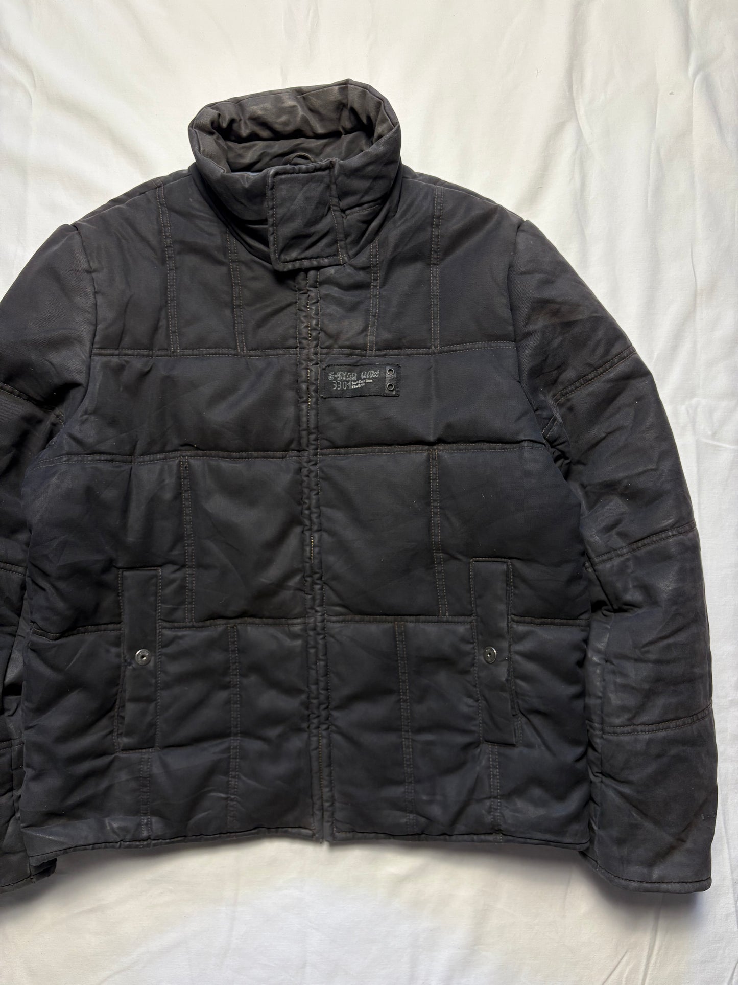 G-Star Industrial 2000s Heavy Patchwork Quilted Jacket (L)