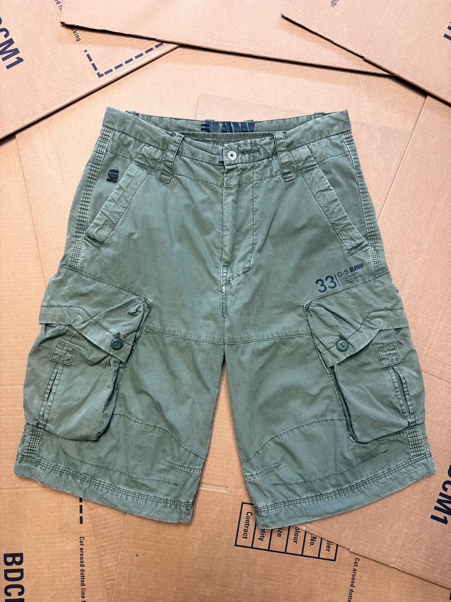 G-Star Raw Military Green Cargo Shorts (30w)