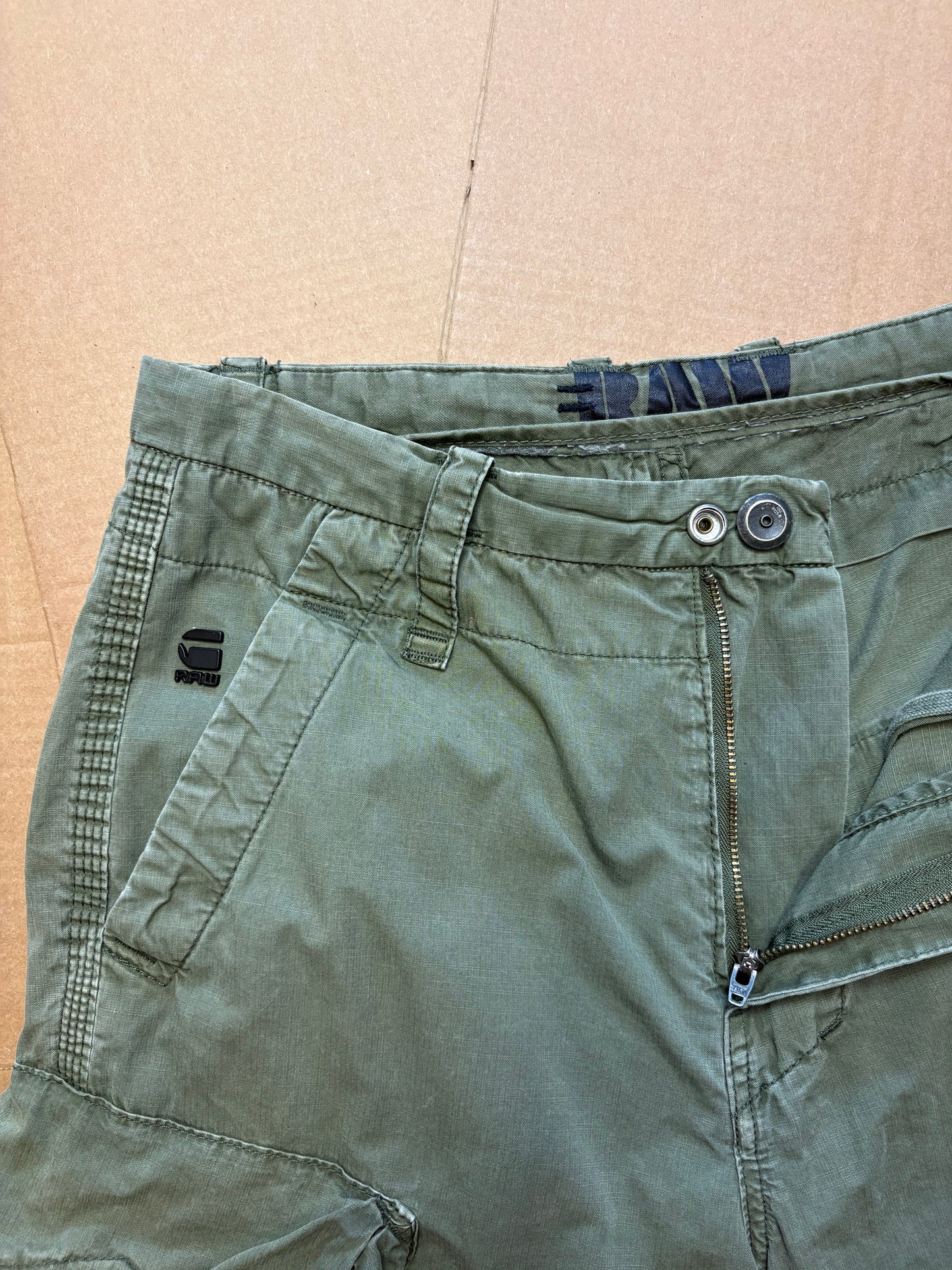 G-Star Raw Military Green Cargo Shorts (30w)