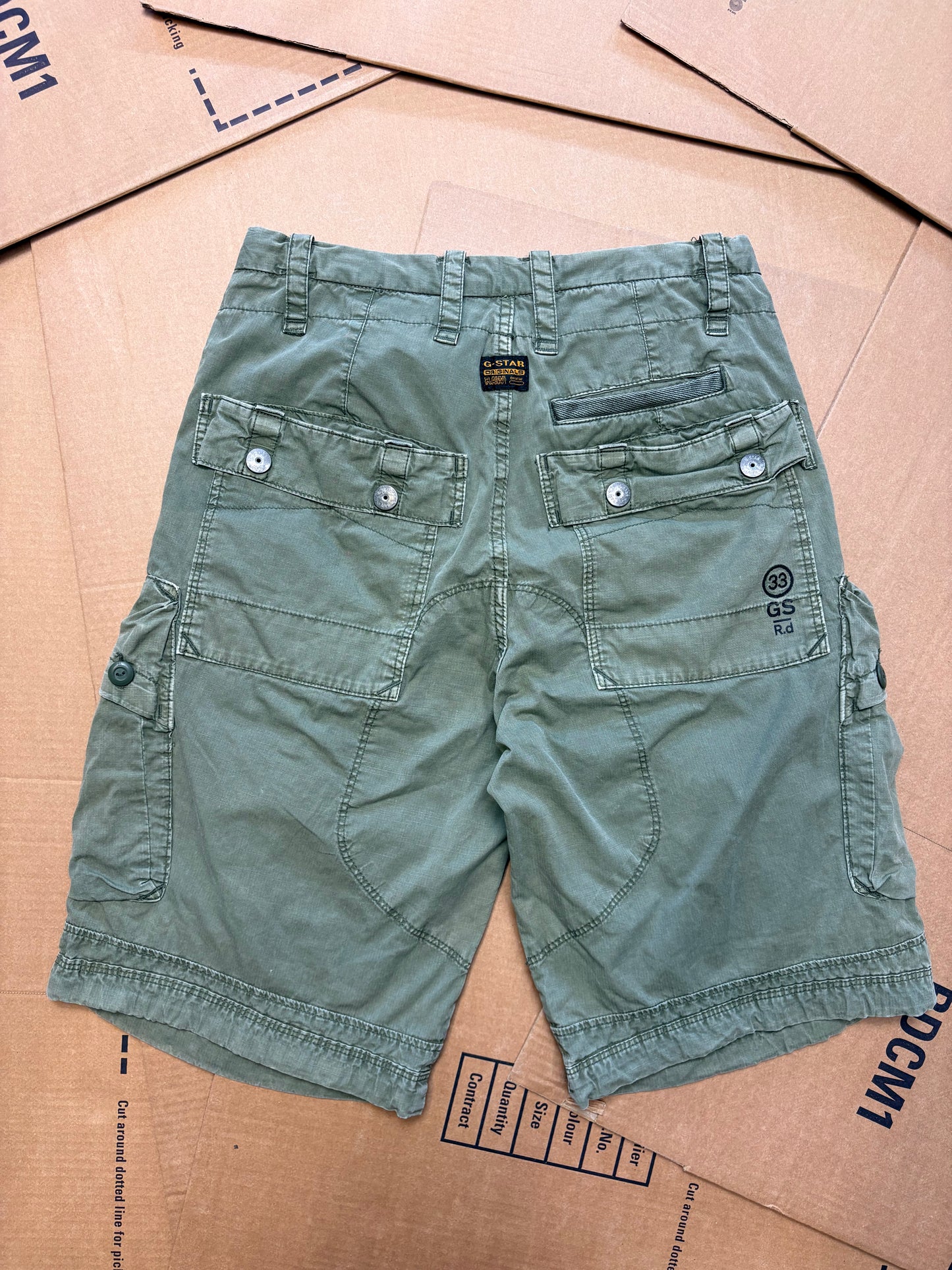 G-Star Raw Military Green Cargo Shorts (30w)