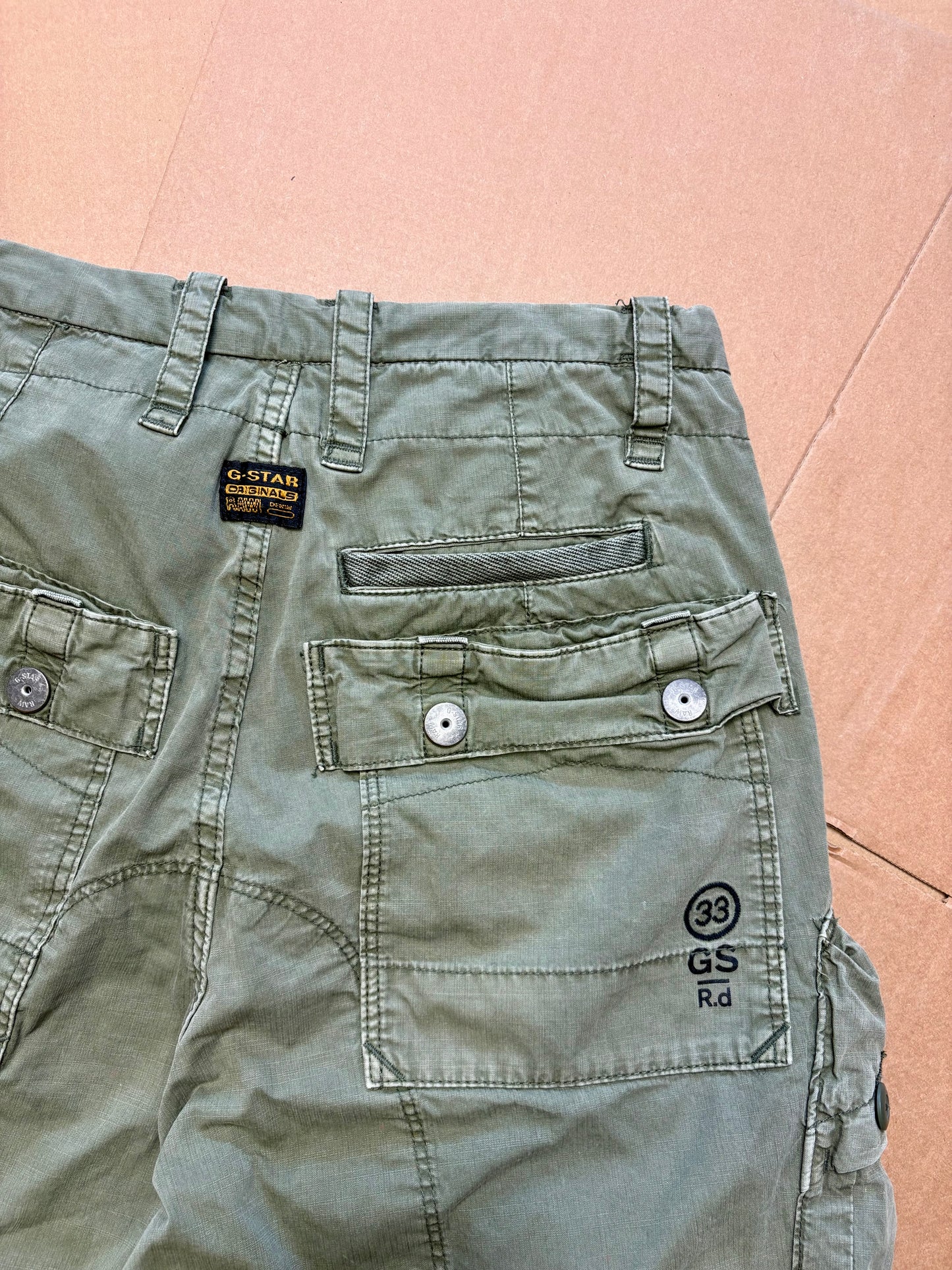 G-Star Raw Military Green Cargo Shorts (30w)