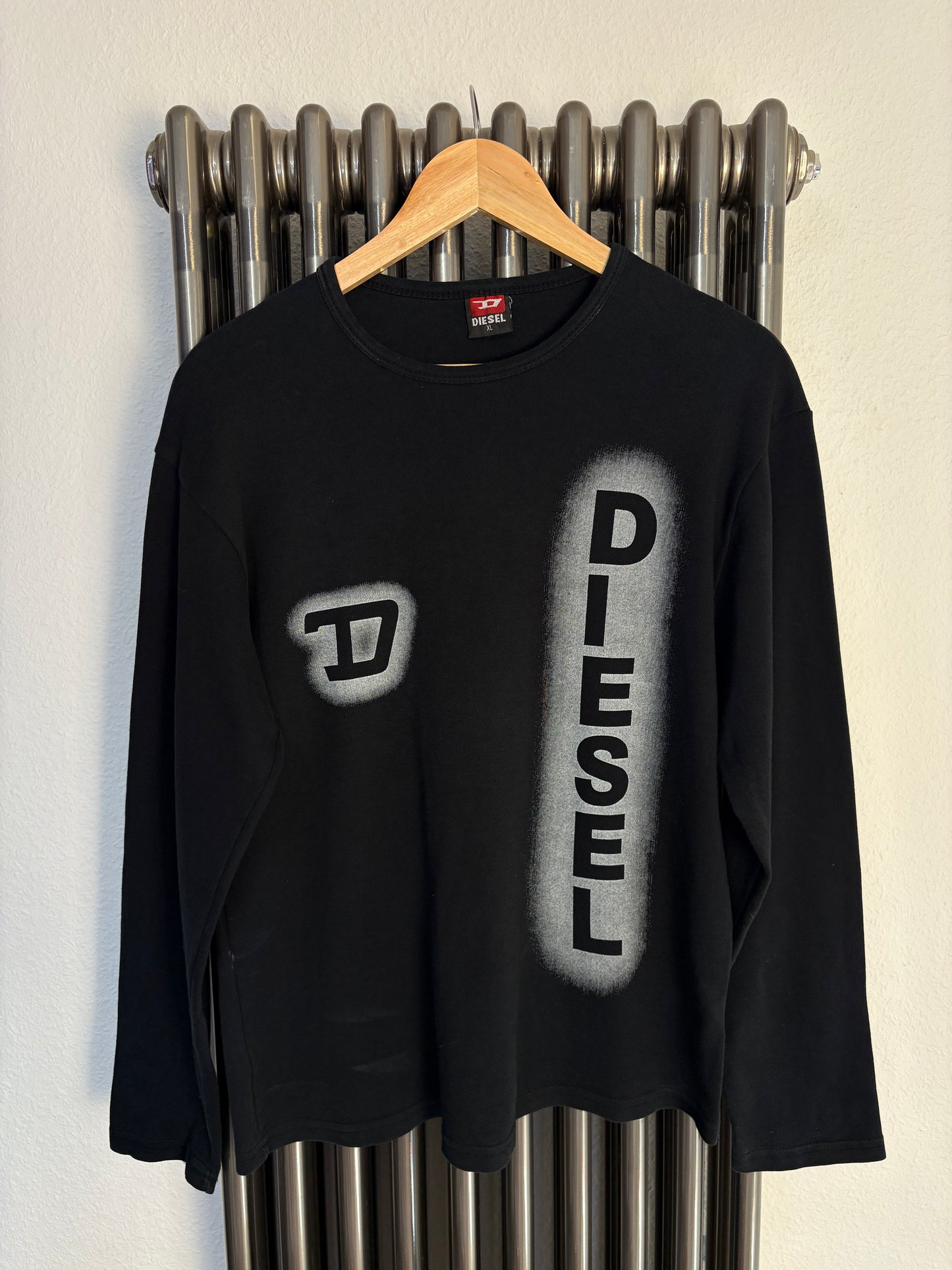 Diesel 2000s Black Longsleeve Graphic Tee (XL)