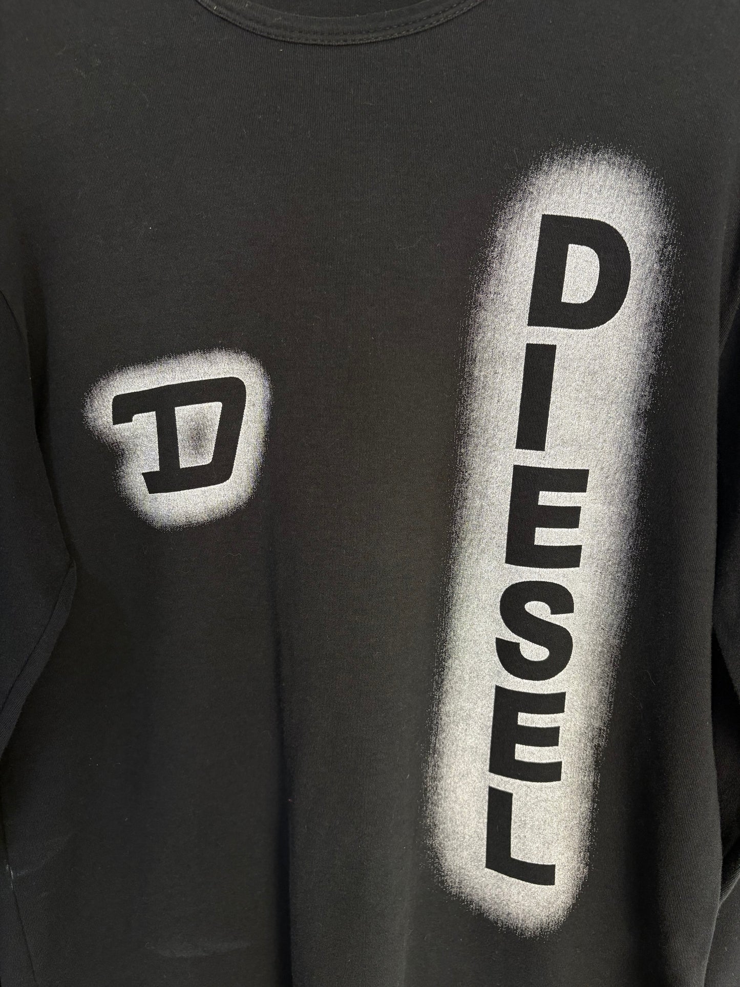 Diesel 2000s Black Longsleeve Graphic Tee (XL)