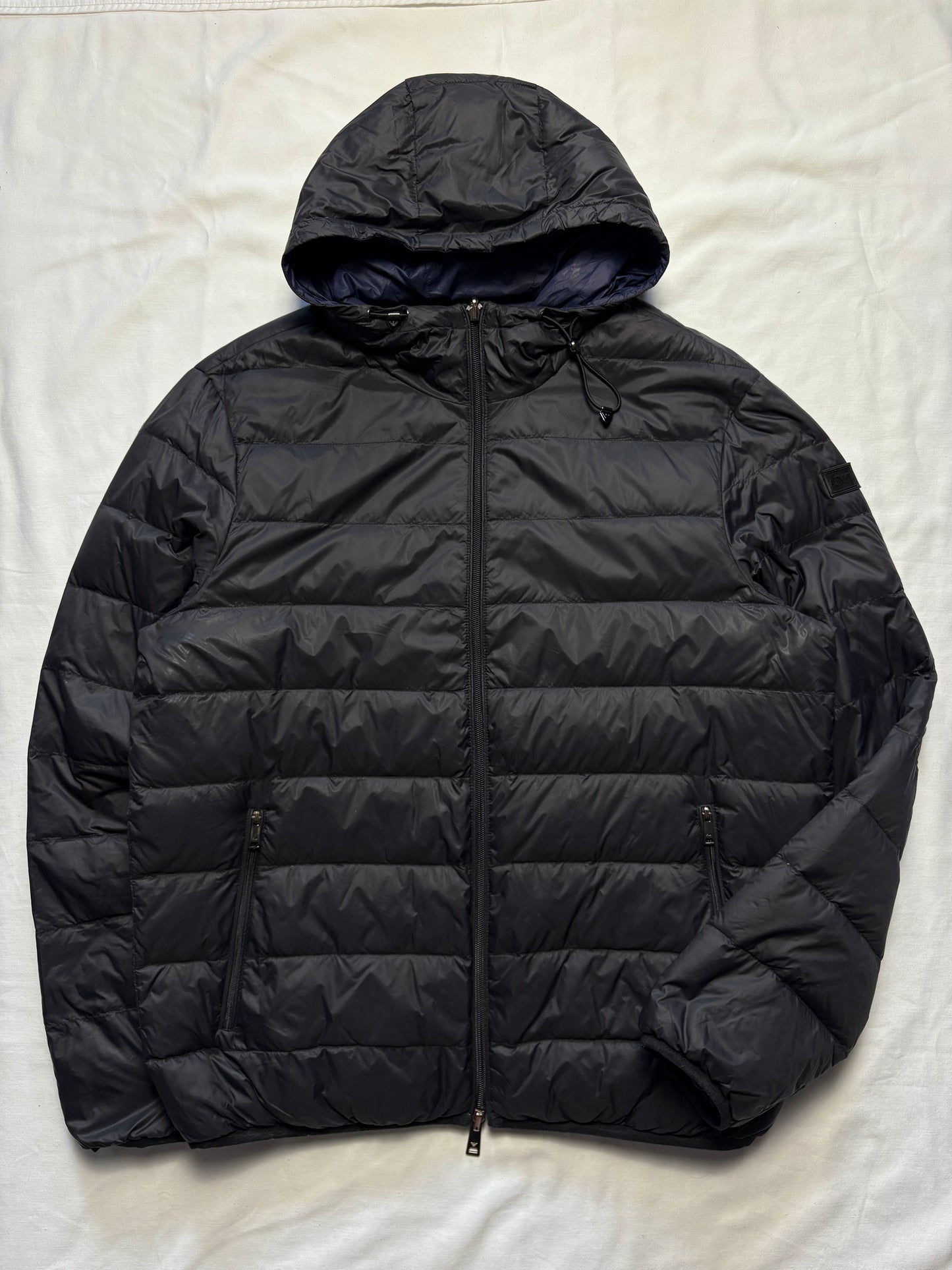 Armani Jeans 2000s Double Zip Black Puffer Jacket (M)