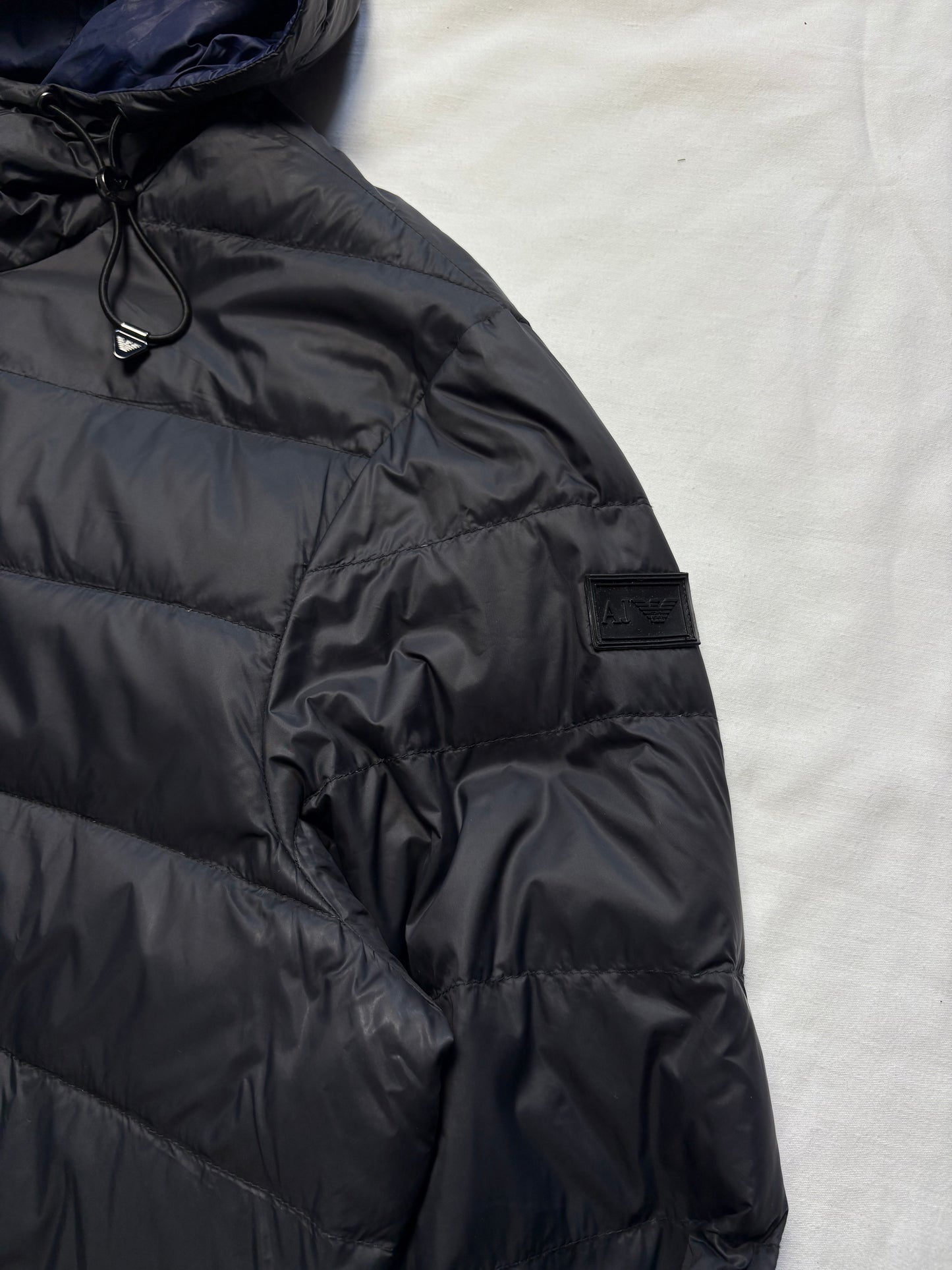 Armani Jeans 2000s Double Zip Black Puffer Jacket (M)