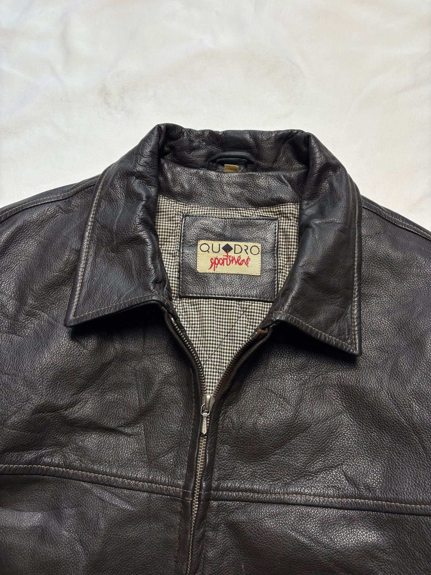 Vintage 90s Genuine Leather Jacket (L)