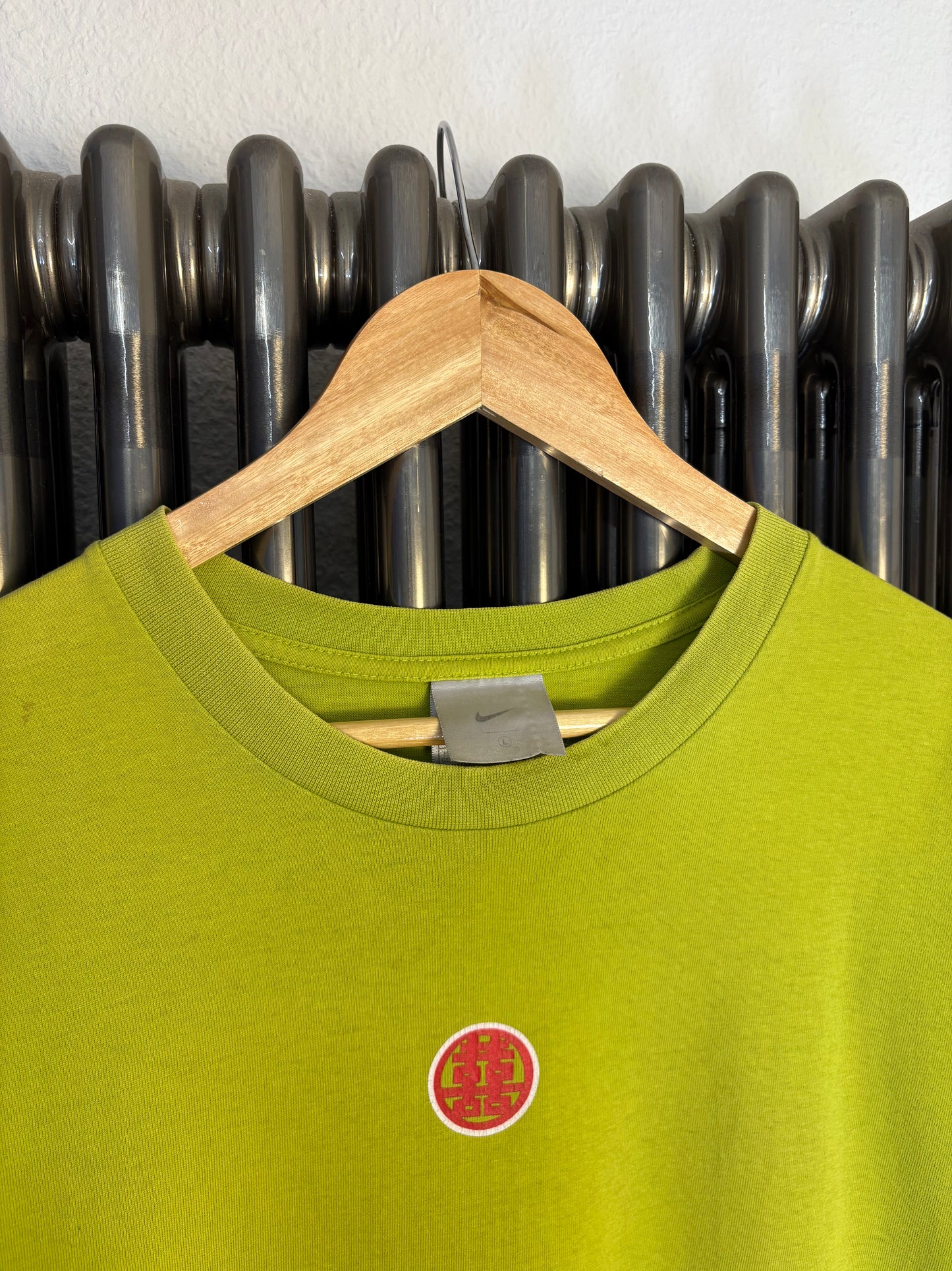Nike Double Happiness 2000s Lime Green Graphic Tee (L)