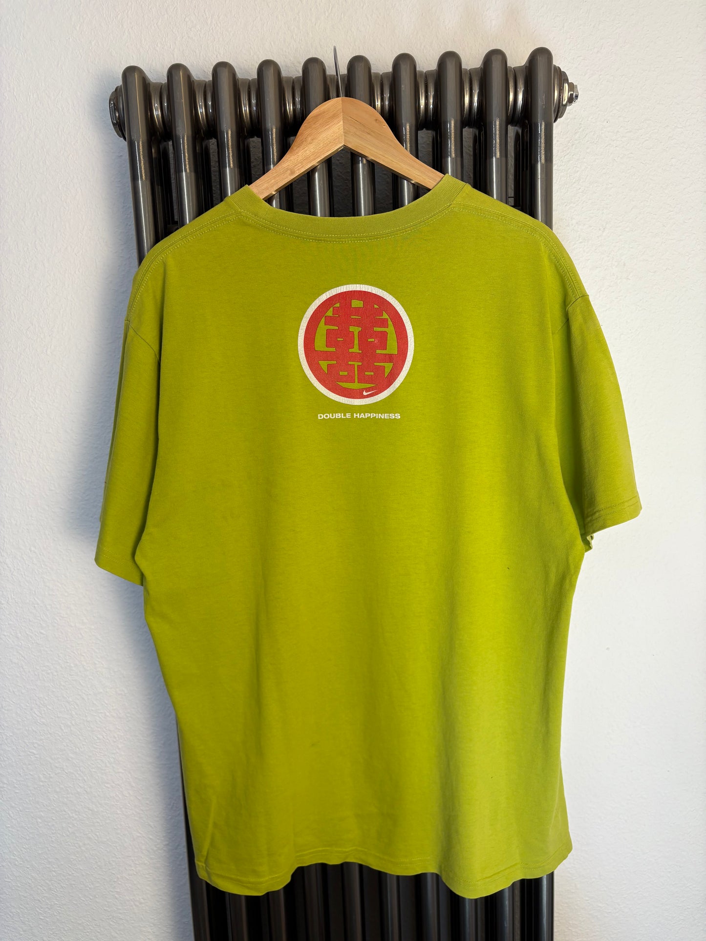 Nike Double Happiness 2000s Lime Green Graphic Tee (L)