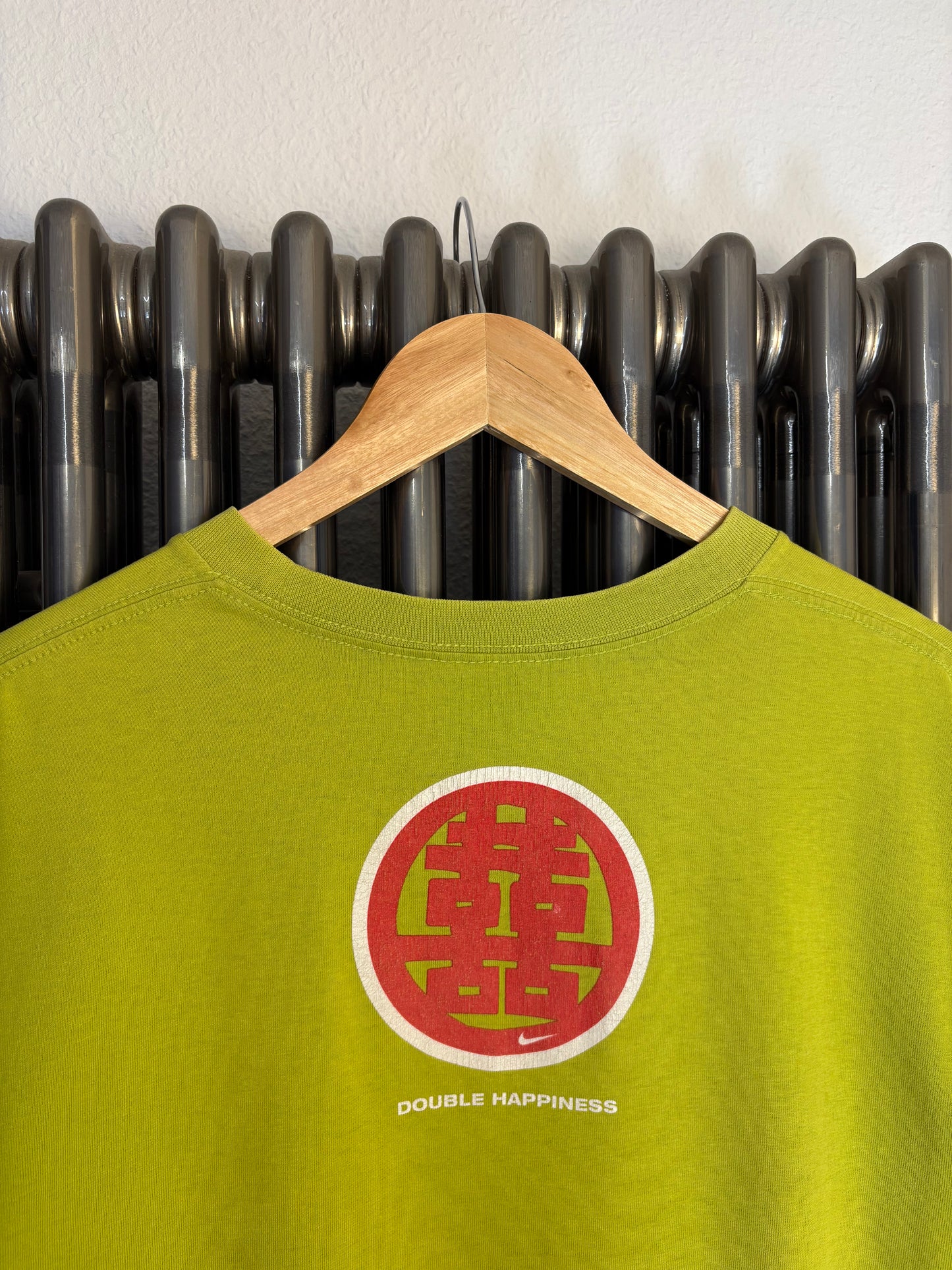 Nike Double Happiness 2000s Lime Green Graphic Tee (L)