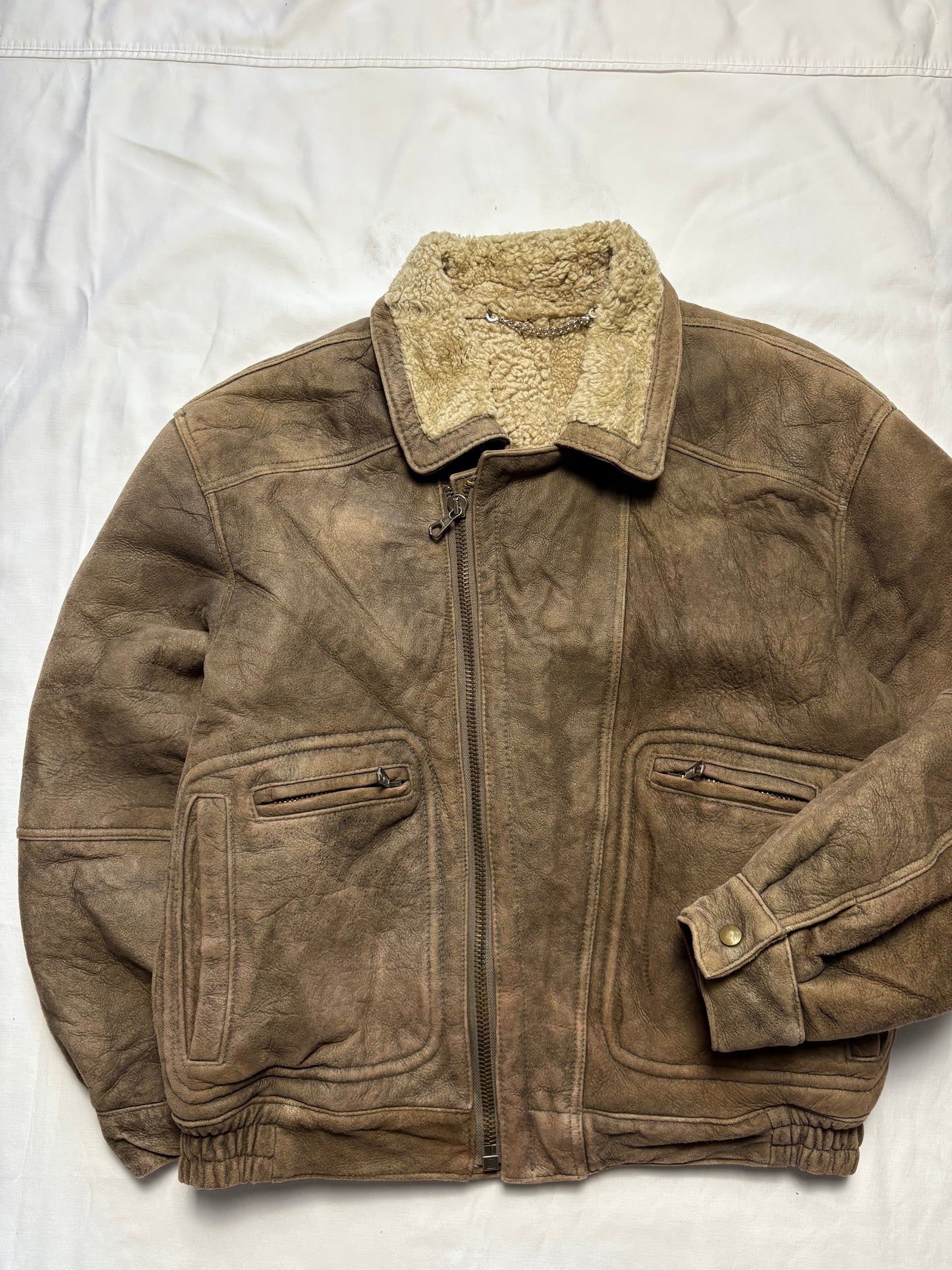 True Vintage 80s Brown Sherling Jacket (M)