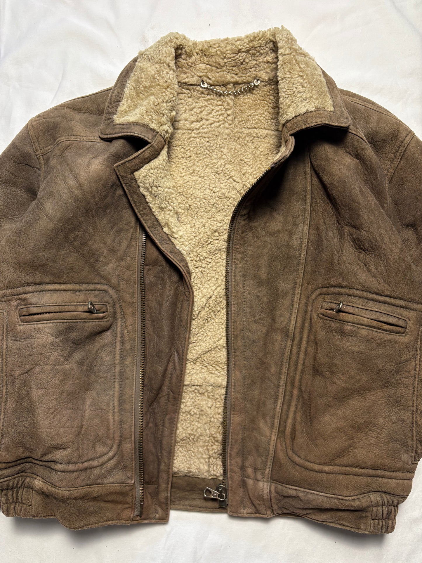 True Vintage 80s Brown Sherling Jacket (M)